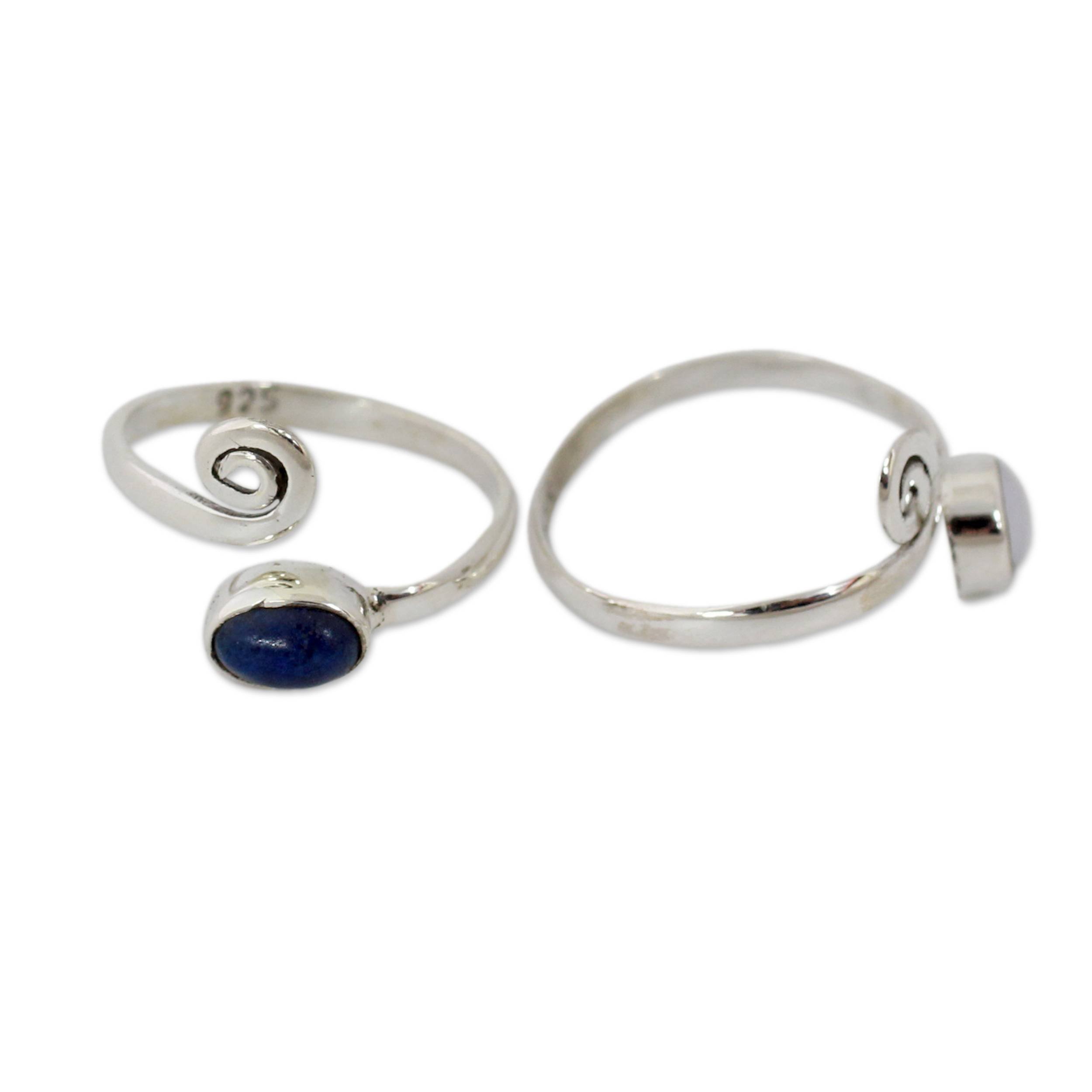 Rainbow Moonstone Rose Quartz Carnelian Lapis Lazuli Pearl Ring Set - 925 Sterling Silver Handmade Statement Rings for Women, Dainty Engagement Wedding Promise Rings, Perfect for Boho Chic Style & Everyday Wear