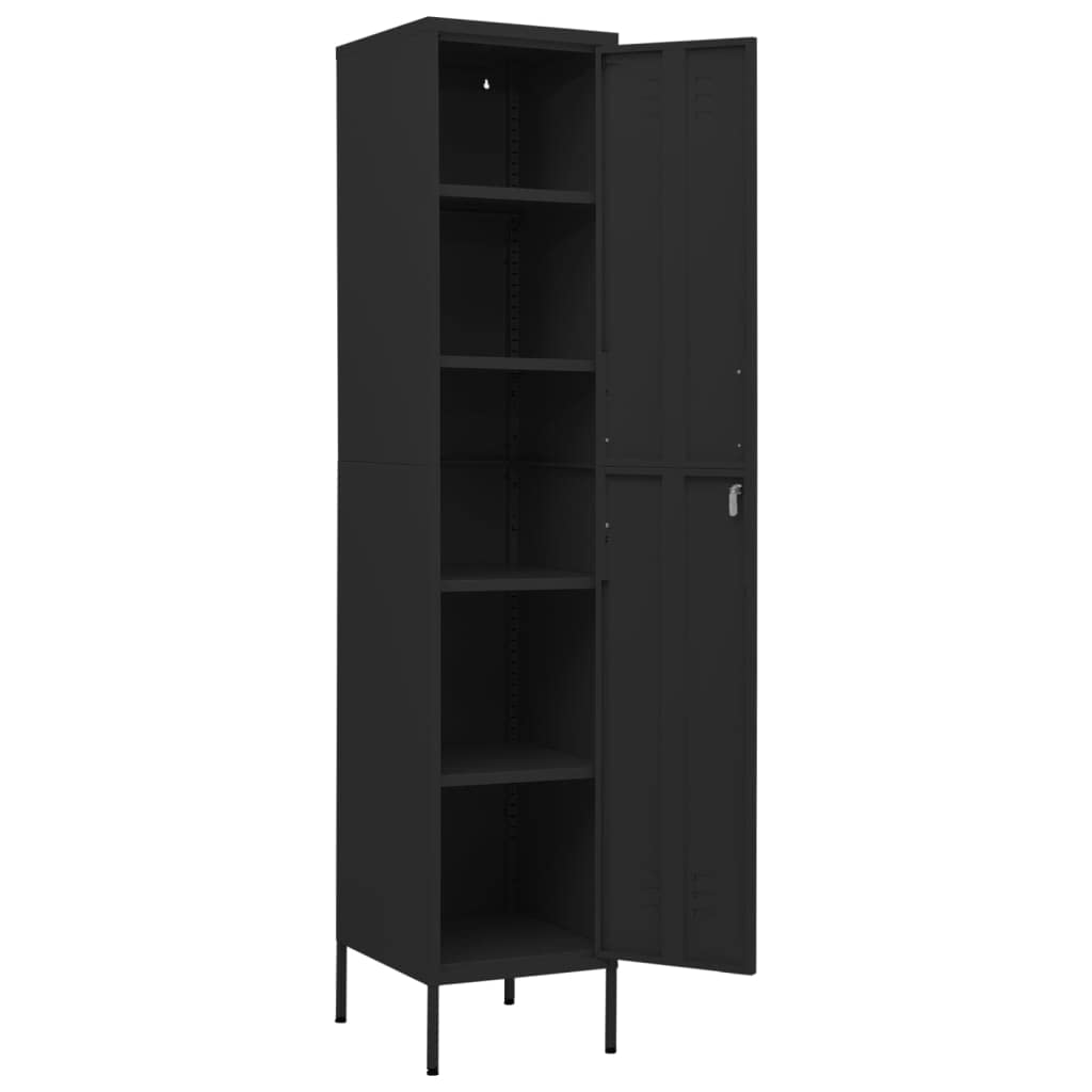 Black Metal Storage Cabinet 13.8