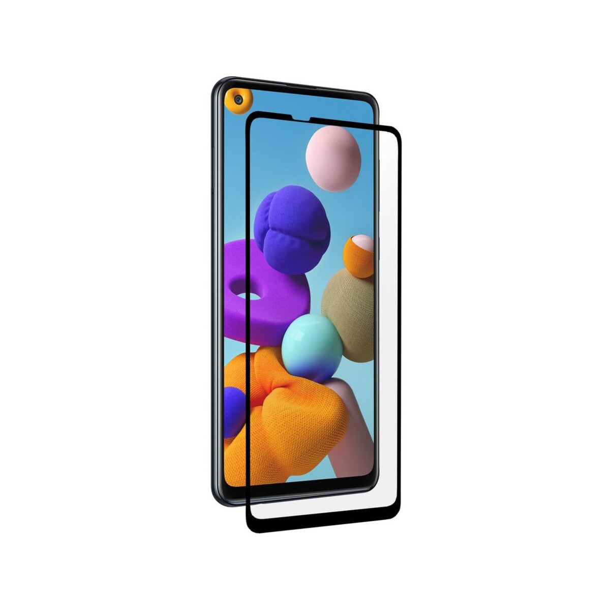 3sixT PrismShield Classic Curved Tempered Glass Screen Protector for Samsung Galaxy A21s - Anti-Scratch, Bubble-Free, HD Clarity - Perfect for Daily Use & Gaming Protection