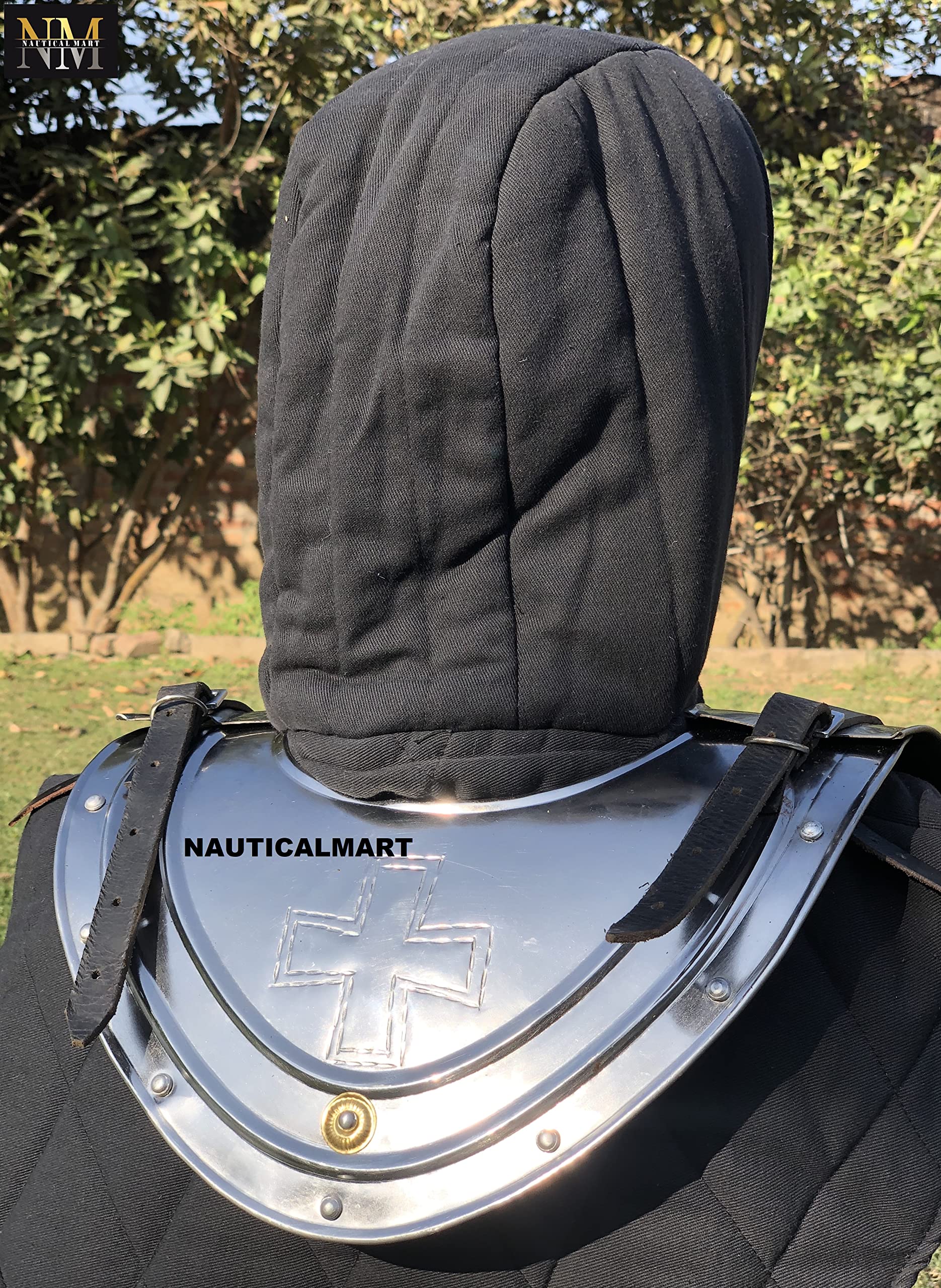 Medieval Iron Gorget Knight Armor - Greek Gothic Steel Plate Neck Protection for LARP, Cosplay & Historical Reenactment