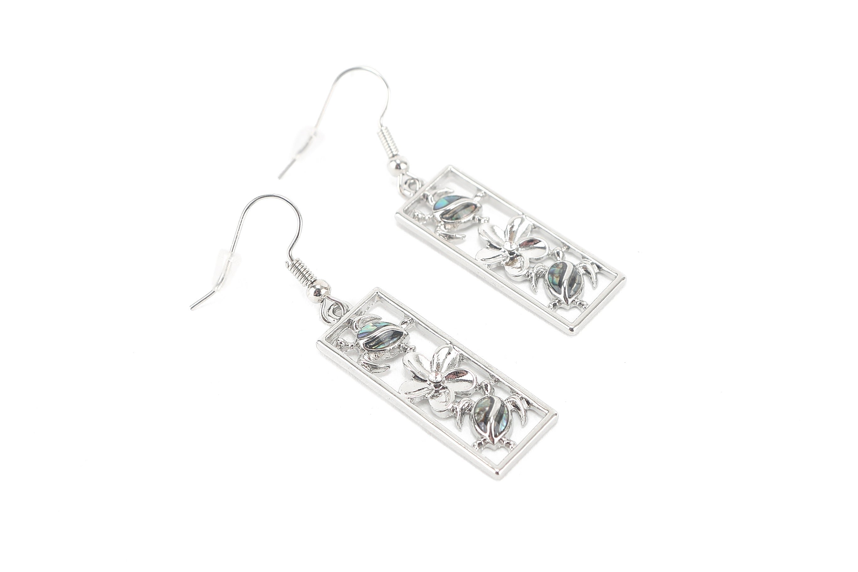 Makamae 3 Turtle Silver Earrings for Women - Hawaiian Style Jewelry - Perfect for Beach Vacations, Luau Parties & Everyday Boho Fashion