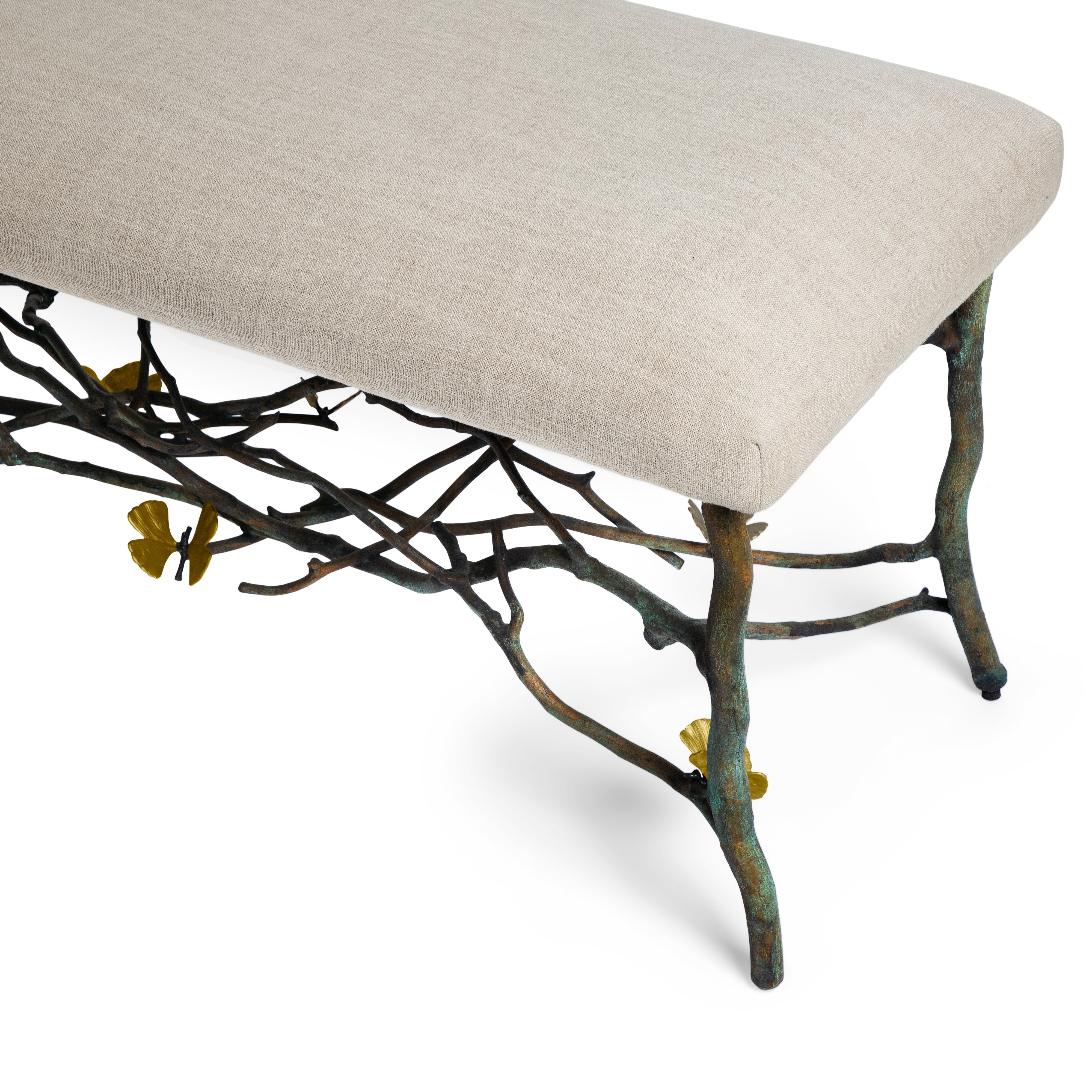 Butterfly Ginkgo Bench - Elegant Outdoor Garden Bench for Patio, Yard, and Park - Perfect for Relaxing and Decorating Your Outdoor Space
