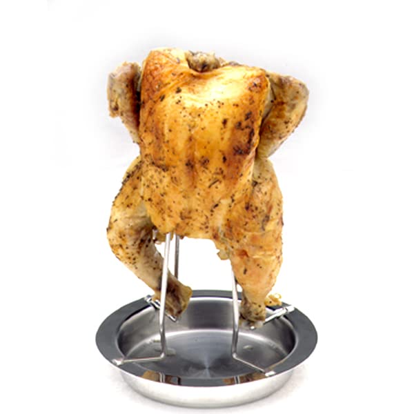 Norpro Deluxe Stainless Steel Vertical Roaster for Chicken, Turkey & Poultry - Perfect for Thanksgiving, Christmas & Holiday Roasting - 266