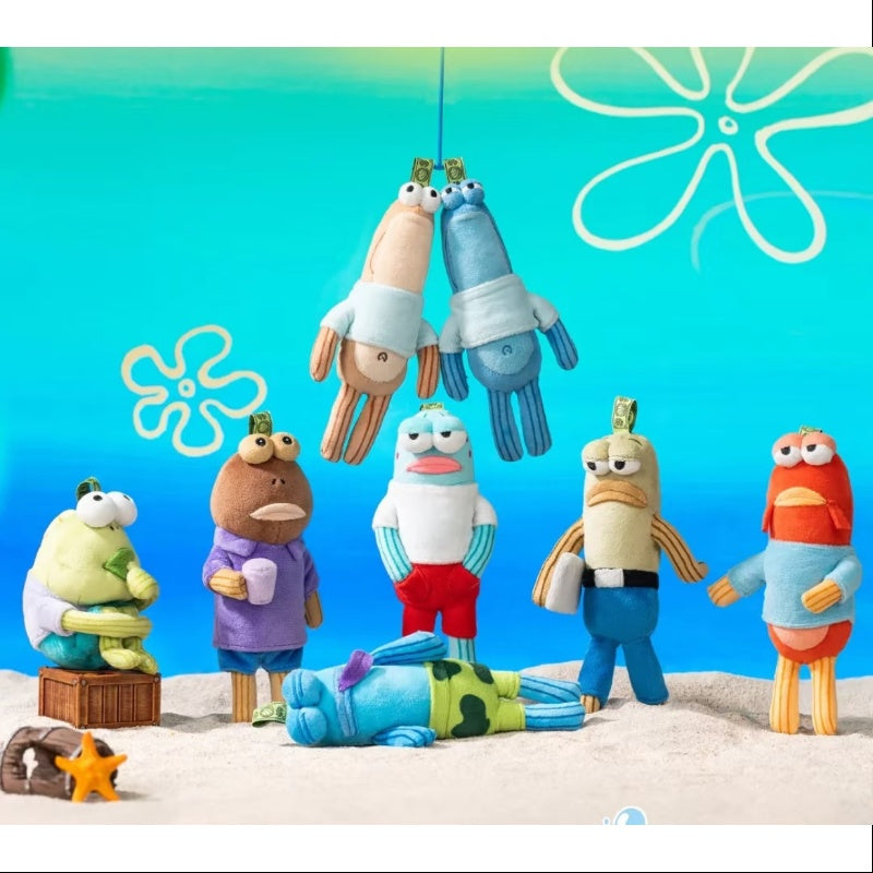 SpongeBob SquarePants Bikini Bottom Buddies Plush Toy Collection - Complete Set of Soft Stuffed Characters (Patrick, Squidward, Mr. Krabs) - Brand New in Plastic Packaging - Perfect for Kids Gifts, Birthday Parties & SpongeBob Fans Collection