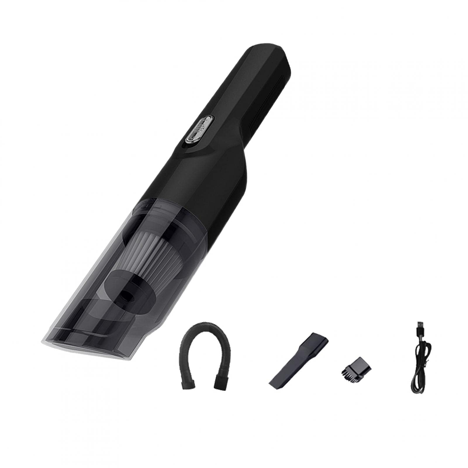 Xiaokeis Portable Car Vacuum Cleaner - 12000PA Powerful Mini Vacuum with 3 Attachments for Auto Interior Detailing, Compact Handheld Design (12.4x2.36x1.38in) - Perfect for Cars, Trucks, Boats & Home Use