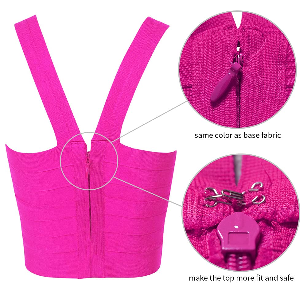 Sexy Women's Bandage Crop Tank Top - Stretchy Bodycon Fit for Clubbing, Gym & Summer Outfits | Fashionable Workout & Casual Wear