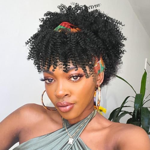 natural black kinky wig#