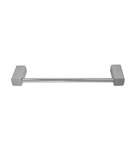 Jaclo 5401-TB-18-ULB 18 Inch Unlacquered Brass Cubix Towel Bar - Bathroom & Kitchen Towel Holder for Modern Home Decor
