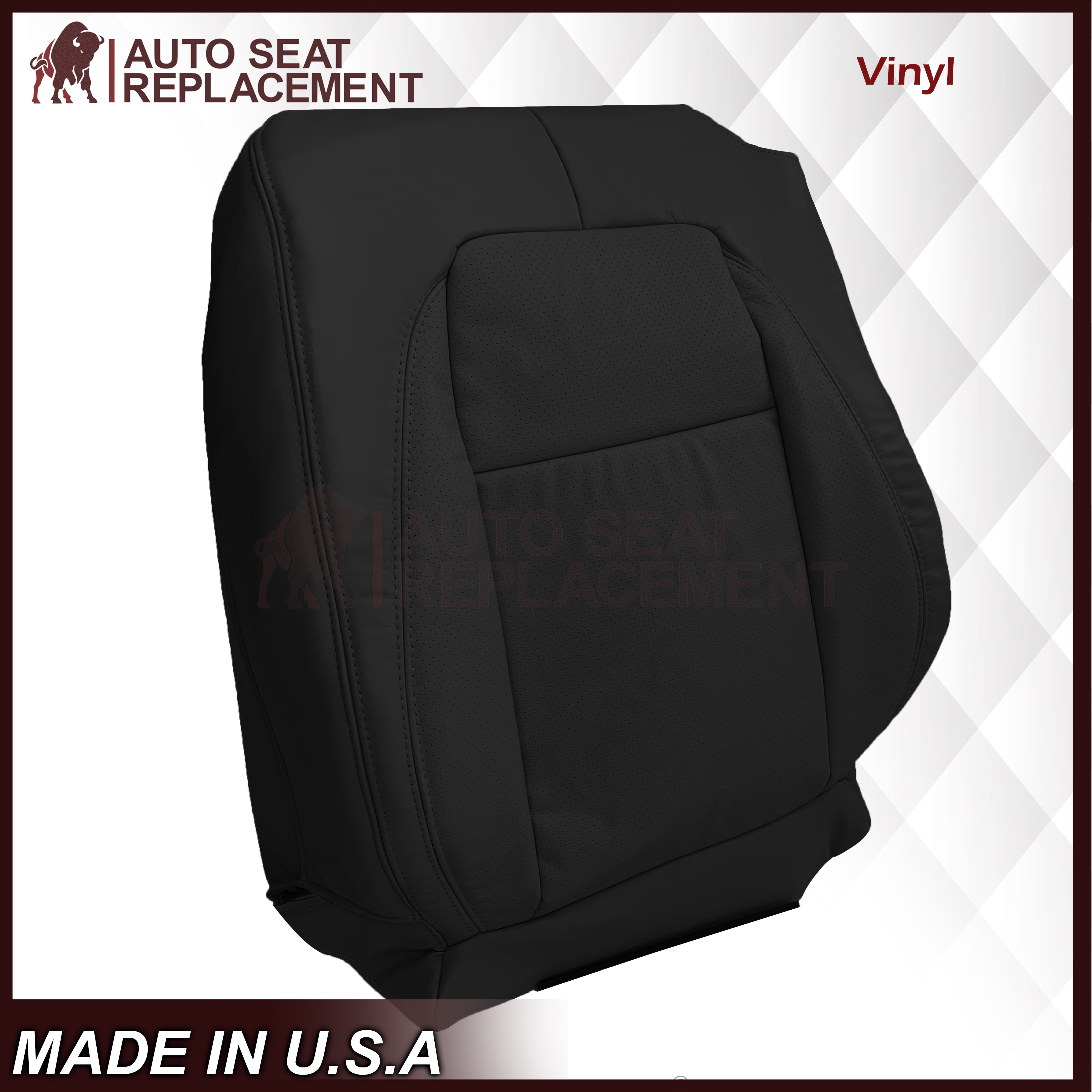 2007-2010 Jaguar XK XKR Genuine Leather & Synthetic Leather Seat Covers - Black - Perfect for Luxury Car Interior Protection & Style Upgrade