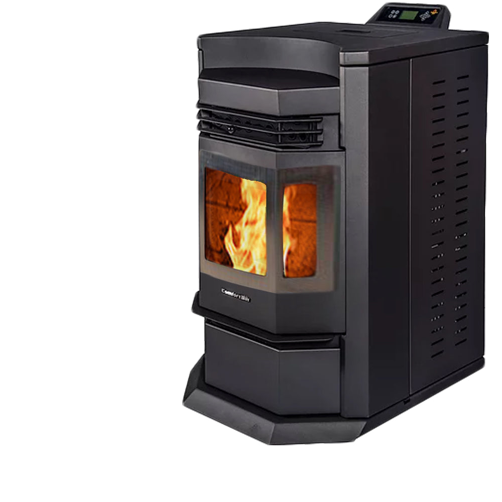 ComfortBilt HP22N Black Stainless Steel Pellet Stove - Efficient Heating for Home, Cabin & Workshop | Eco-Friendly & Energy Saving