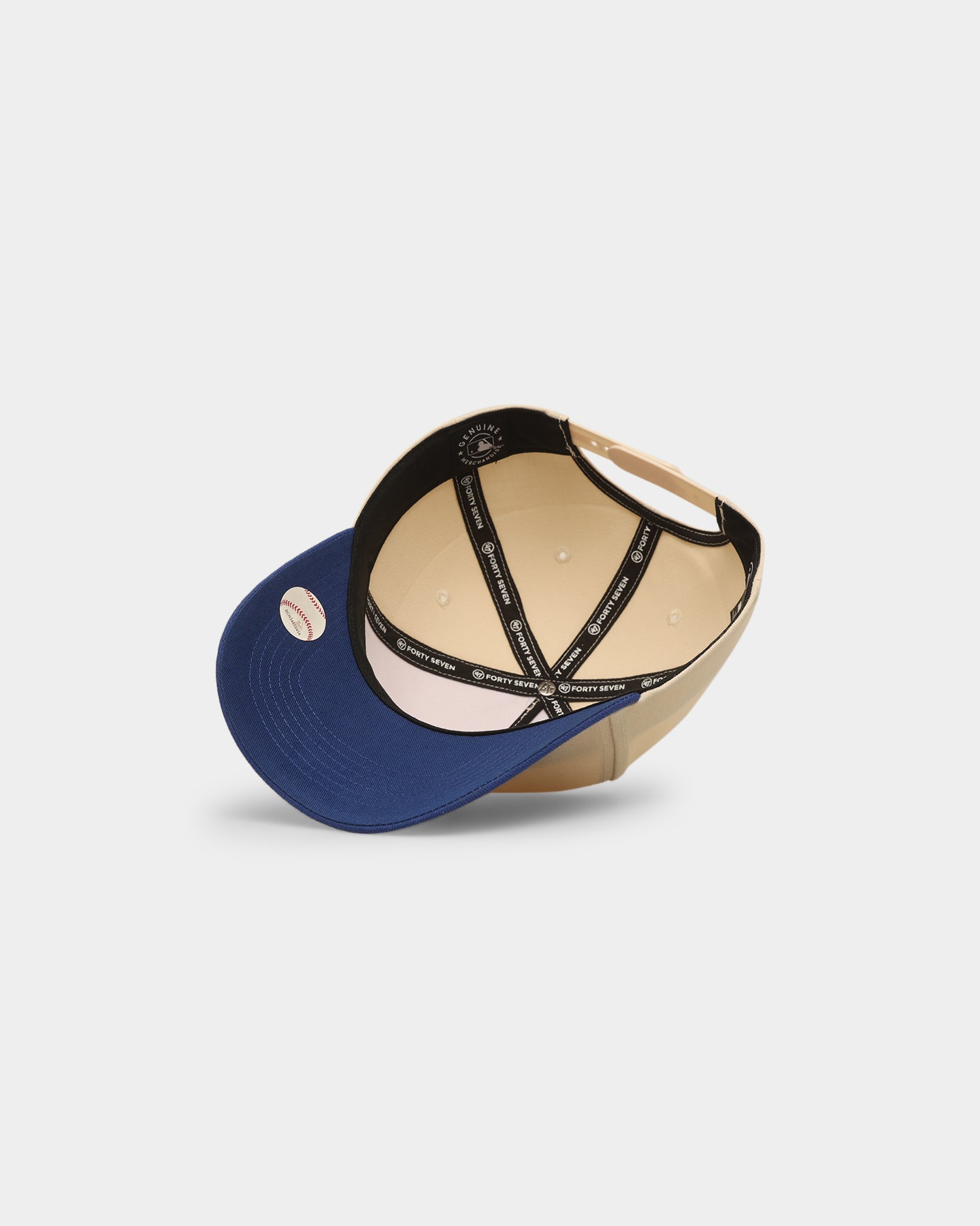 47 Brand Los Angeles Dodgers 'Off White/Team Logo' MVP DT Snapback Hat - Adjustable Baseball Cap for Men & Women - Perfect for Game Day, Sports Events & Casual Wear