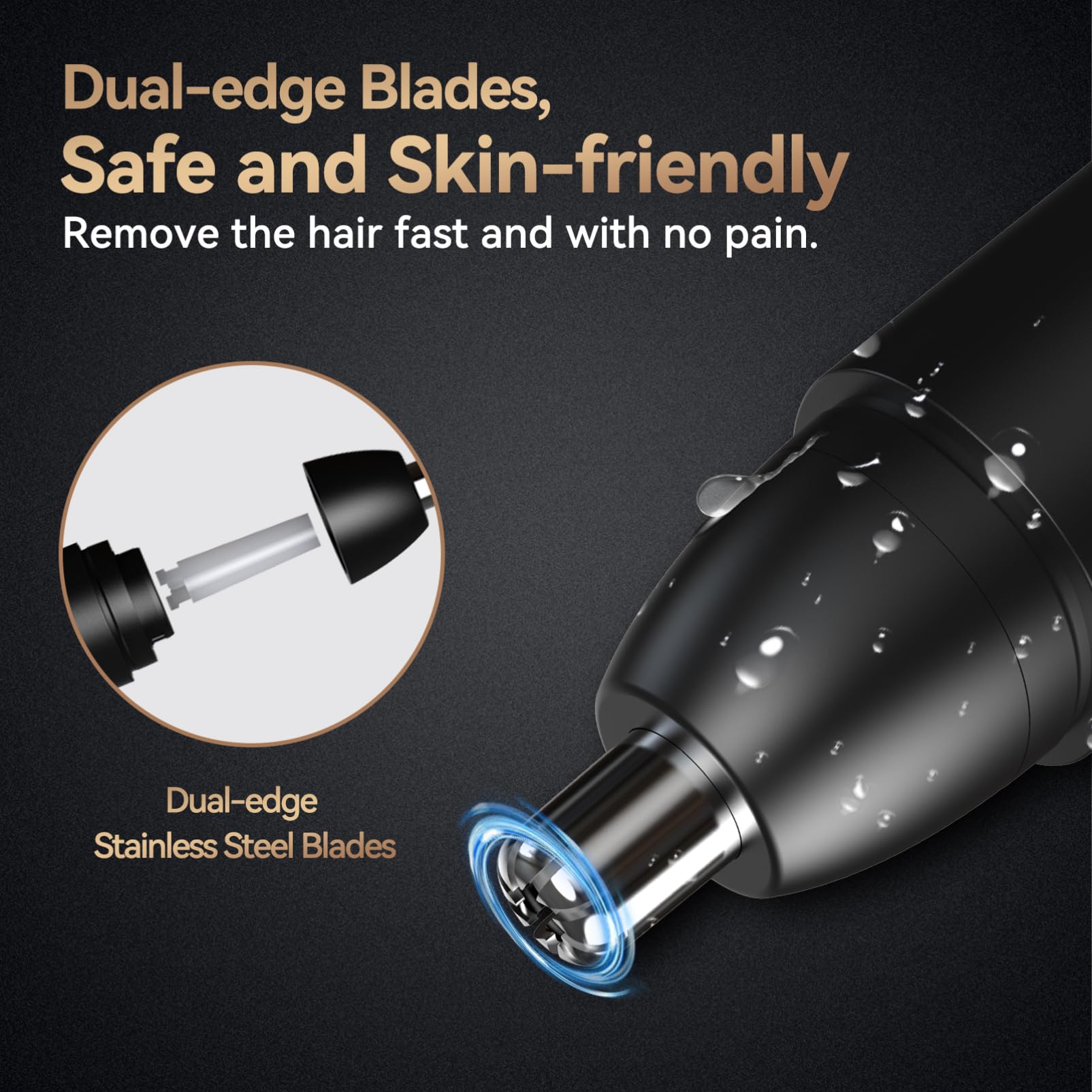 FOMIYES Rechargeable Electric Nose & Ear Hair Trimmer for Men - Waterproof Wet/Dry Use, Travel Lock, Portable USB Design - Perfect for Travel, Home Grooming & Personal Care
