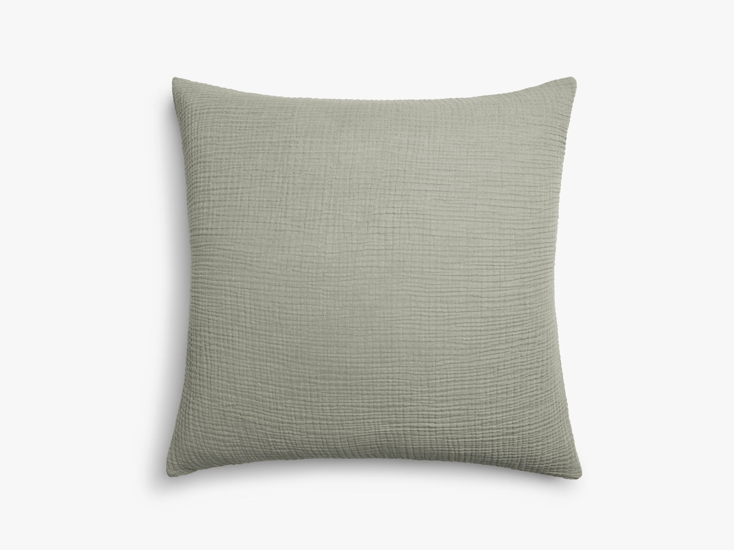 Organic Cloud Cotton Euro Sham Pillowcase - Soft & Breathable Moss Green - Perfect for Bedroom, Guest Room & Luxury Hotel Decor
