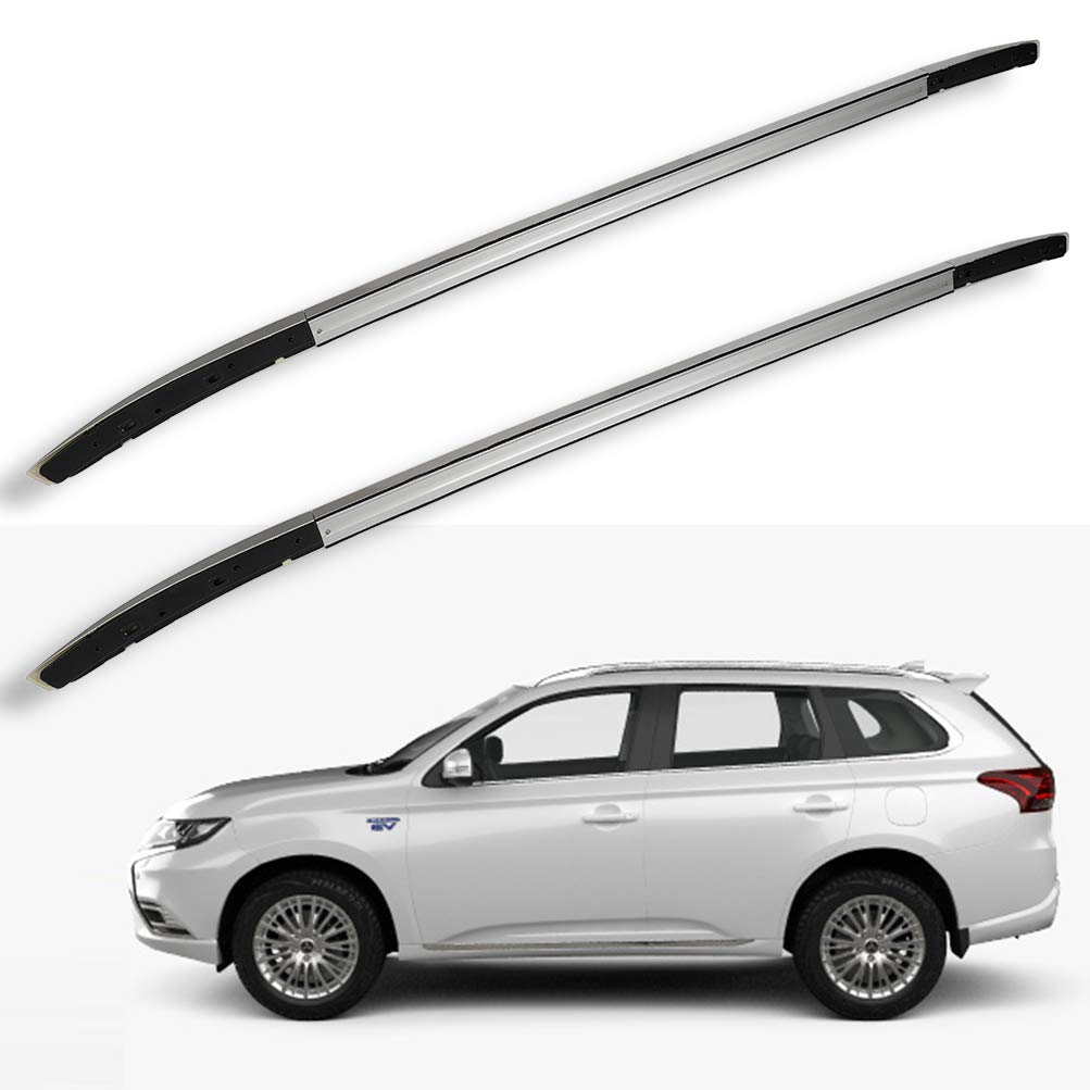 INEEDUP 165LBS Capacity Side Rails Roof Rack Compatible with Mitsubishi Outlander 2013-2017 & 2019 Models - Silver Heavy Duty Rooftop Cargo Carrier for Luggage, Canoe, Kayak, and Outdoor Gear - Perfect for Camping, Road Trips, and Adventure Travel