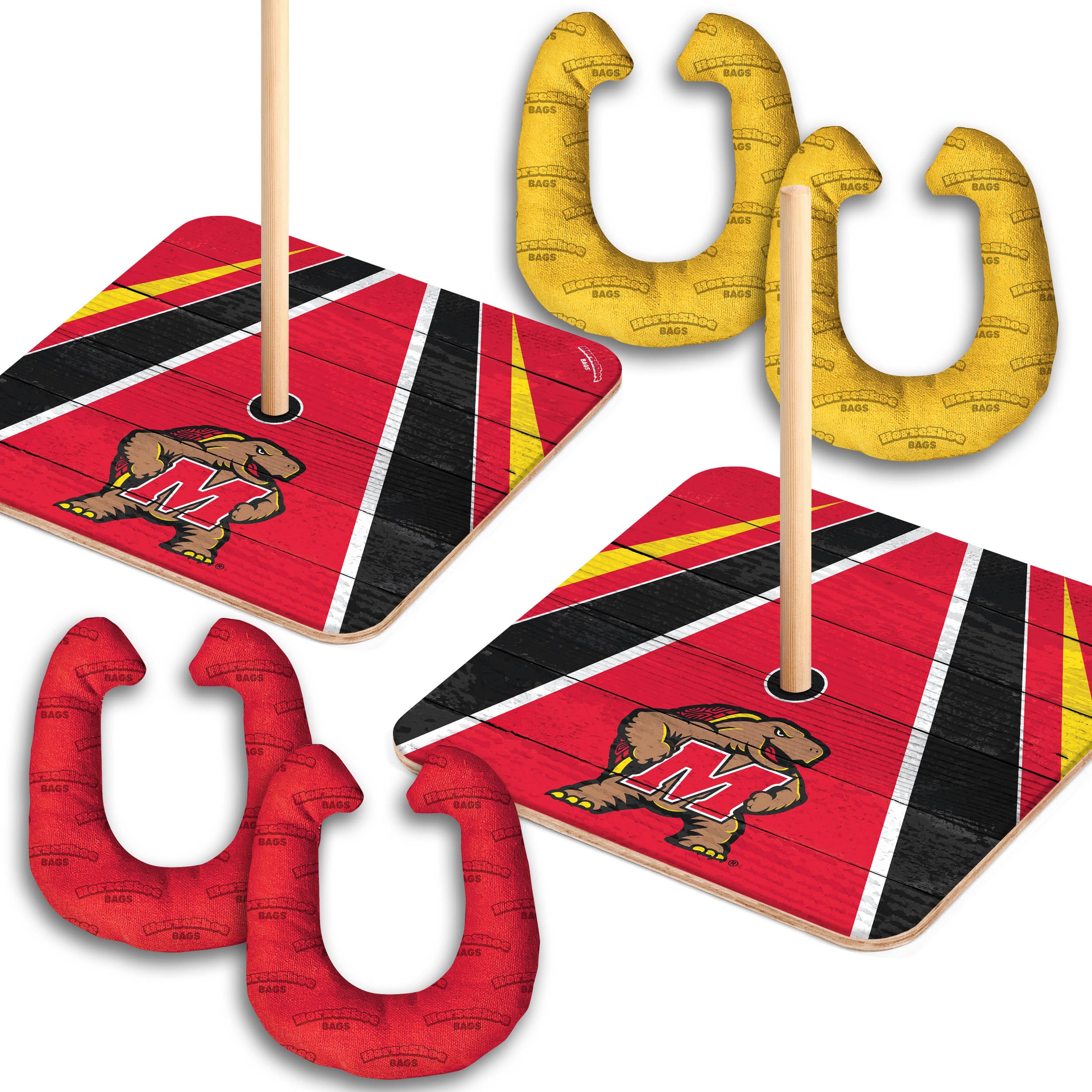YouTheFan NCAA Maryland Terrapins Horseshoe Shaped Crossbody Bag for Women - Stylish Game Day Purse for Football, Basketball & Tailgating Events