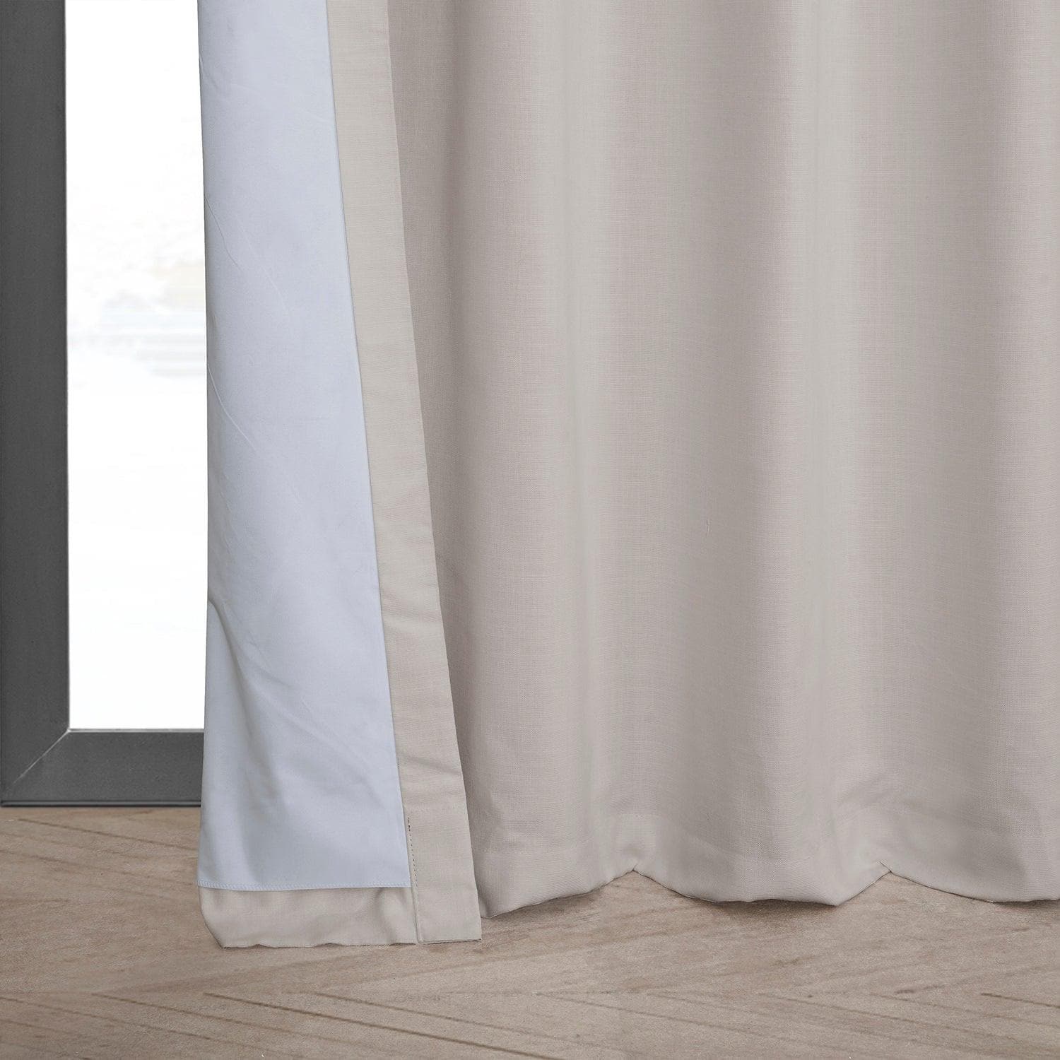 Supreme Cream Grommet Dune Textured Cotton Blackout Curtains for Bedroom & Living Room - Thermal Insulated Window Drapes for Home Decor