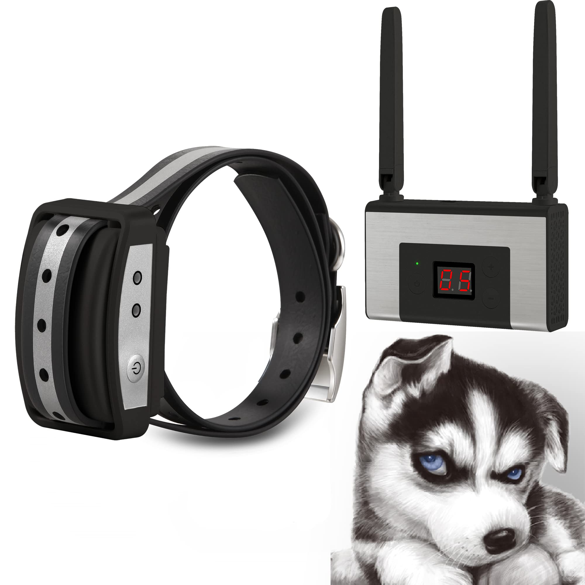 Blingbling Petsfun Wireless Electric Dog Fence System - Waterproof & Rechargeable Pet Containment with Training Collar for 1 Dog | Perfect for Backyard Safety & Pet Training