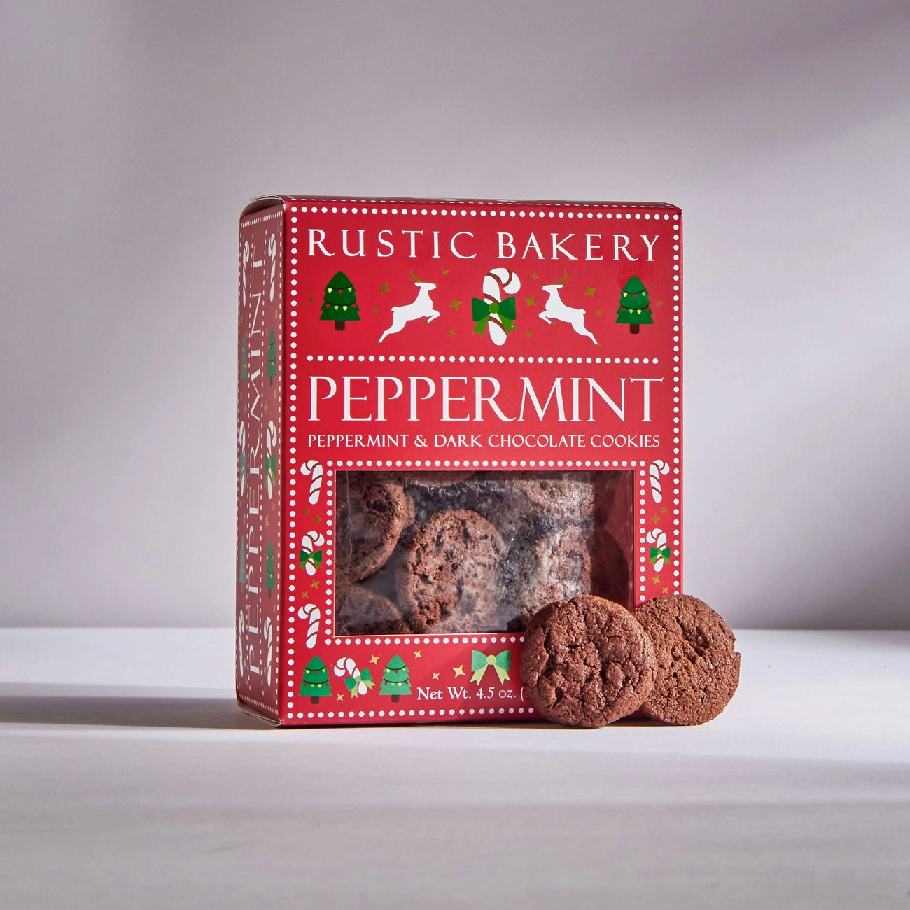 Rustic Bakery Peppermint Cookies - Crunchy Holiday Treats for Christmas Gifts & Party Snacking