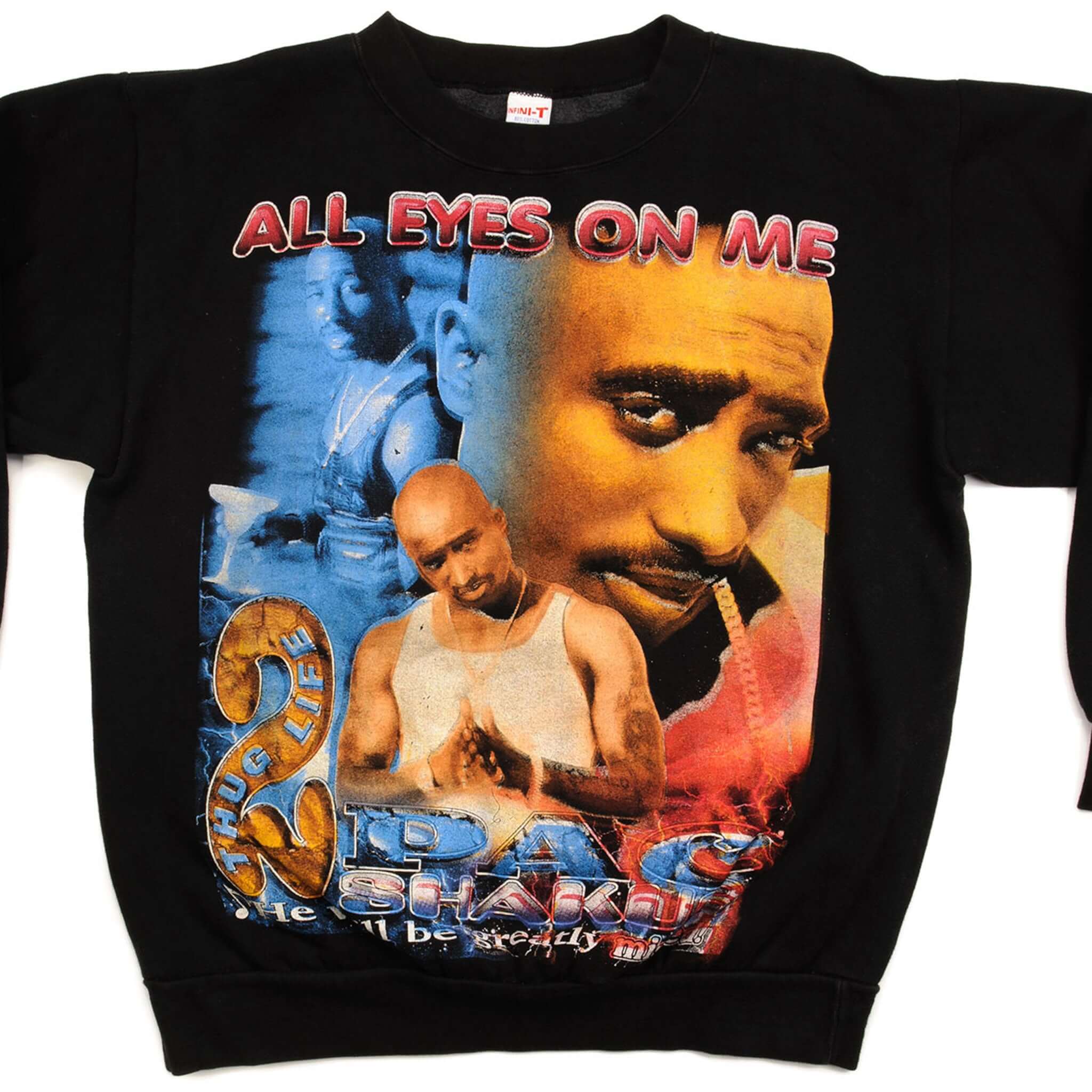 Vintage 2Pac Bootleg Sweatshirt 1990s - Large Size for Men | 90s Hip Hop Retro Streetwear for Concerts & Casual Wear