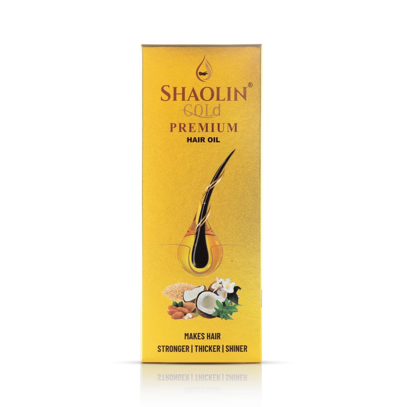Premium SHAOLIN GOLD Hair Growth Oil - Strengthens & Thickens Hair for Shiny Locks (100ml) | Natural Hair Care Solution for Dry, Damaged Hair | Perfect for Daily Scalp Massage & Hair Treatment