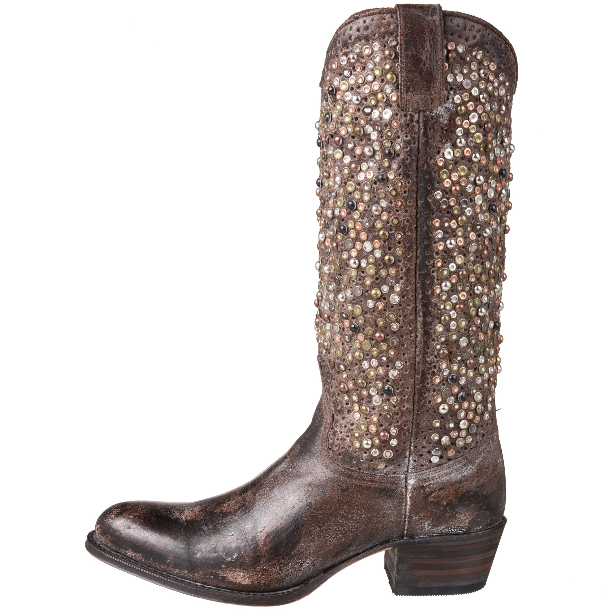 FRYE Women's Deborah Studded Tall Western Boots - Stylish Cowgirl Boots for Women, Leather Riding Boots with Studded Details | Perfect for Country Concerts, Rodeos & Western Fashion Outfits