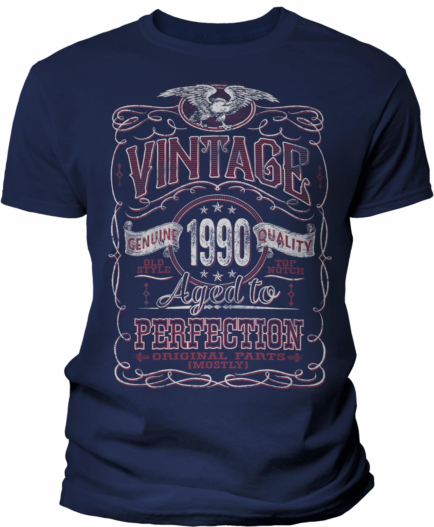 Vintage 1990 Aged to Perfection 35th Birthday T-Shirt for Men - Funny 35 Year Old Gift Idea - Perfect for Birthday Parties & Milestone Celebrations