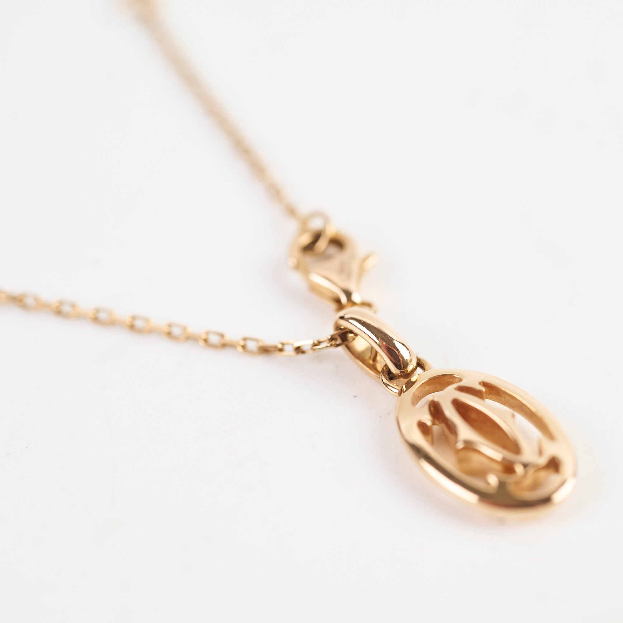 Cartier Logo Necklace for Women - 18K Rose Gold Pendant Chain Jewelry Gift for Her - Perfect for Valentine's Day, Anniversary & Special Occasions