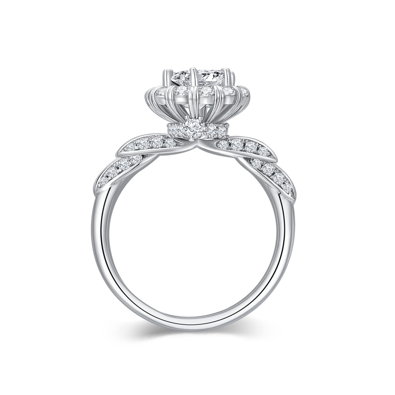 1.25 Carat (CTW) Moissanite Engagement Rings for Women - 10K/14K/18K Gold & Platinum Plated Silver - Elegant Wedding, Proposal & Anniversary Jewelry Gift