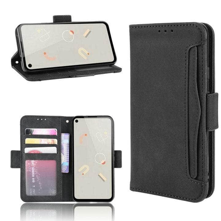 Google Pixel 6 Pro Leather Wallet with Card Slots - Slim Protective Phone Case for Everyday Use & Travel