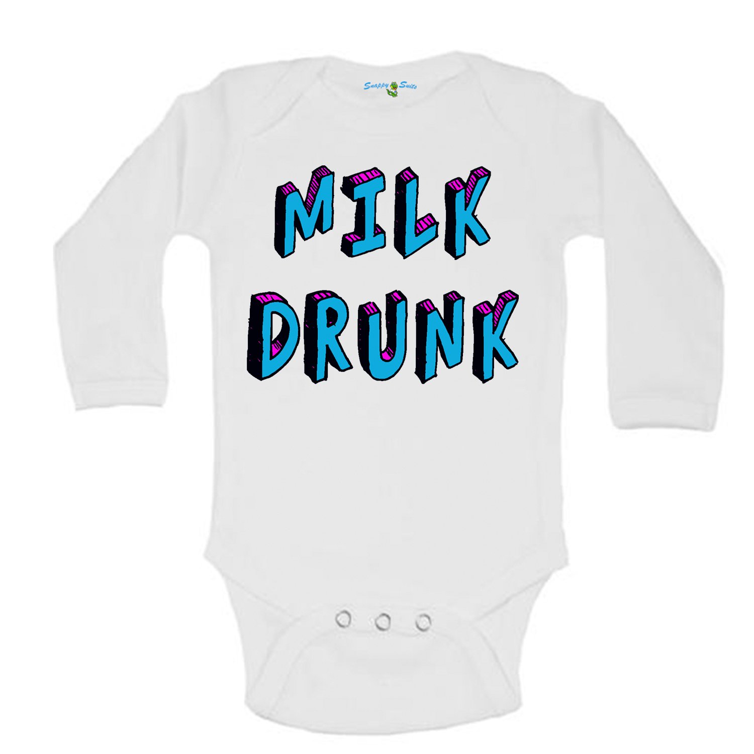 Snappy Suits Milk Drunk 1Z - Adorable Funny Baby Romper Onesie | Perfect for Newborn Photoshoots, Playtime & Cute Outfits