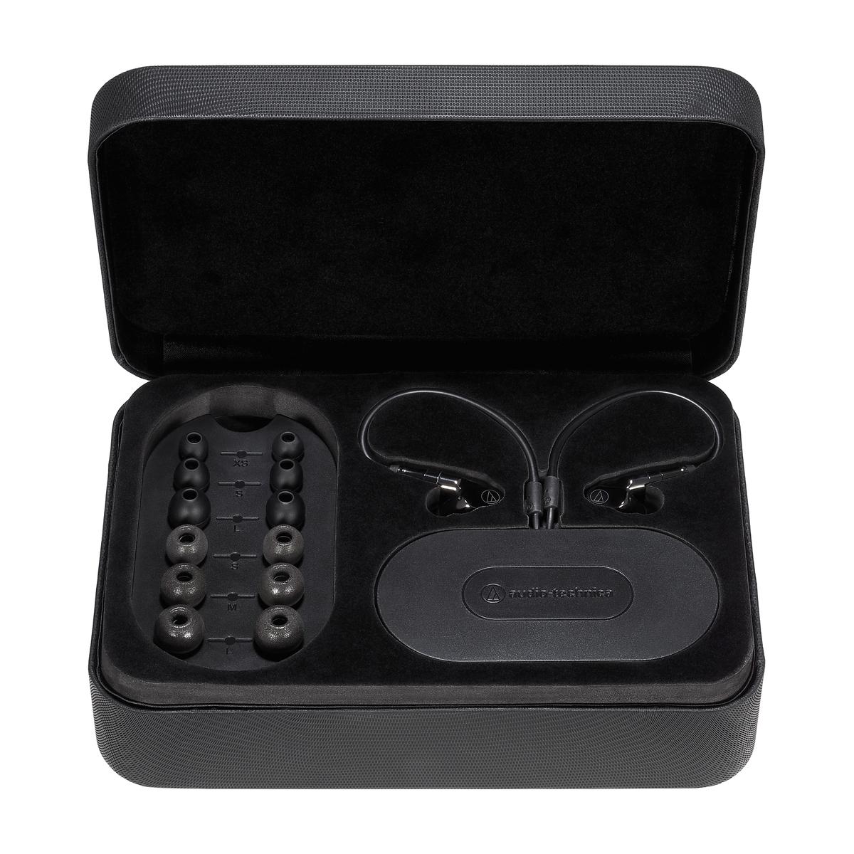 Audio Technica ATH-IEX1 Hybrid Driver In-Ear Headphones - High Resolution Sound with Balanced Armature & Dynamic Drivers (Open Box) - Perfect for Audiophiles, Musicians & Studio Monitoring