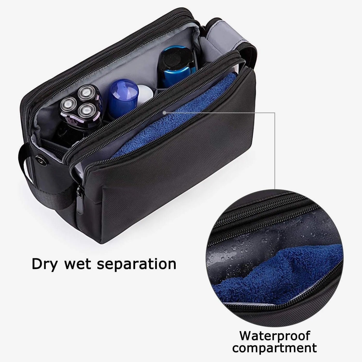 Premium Travel Toiletry Bag for Men & Women - Waterproof Hanging Cosmetic Organizer for Bathroom, Gym, Camping & Business Trips