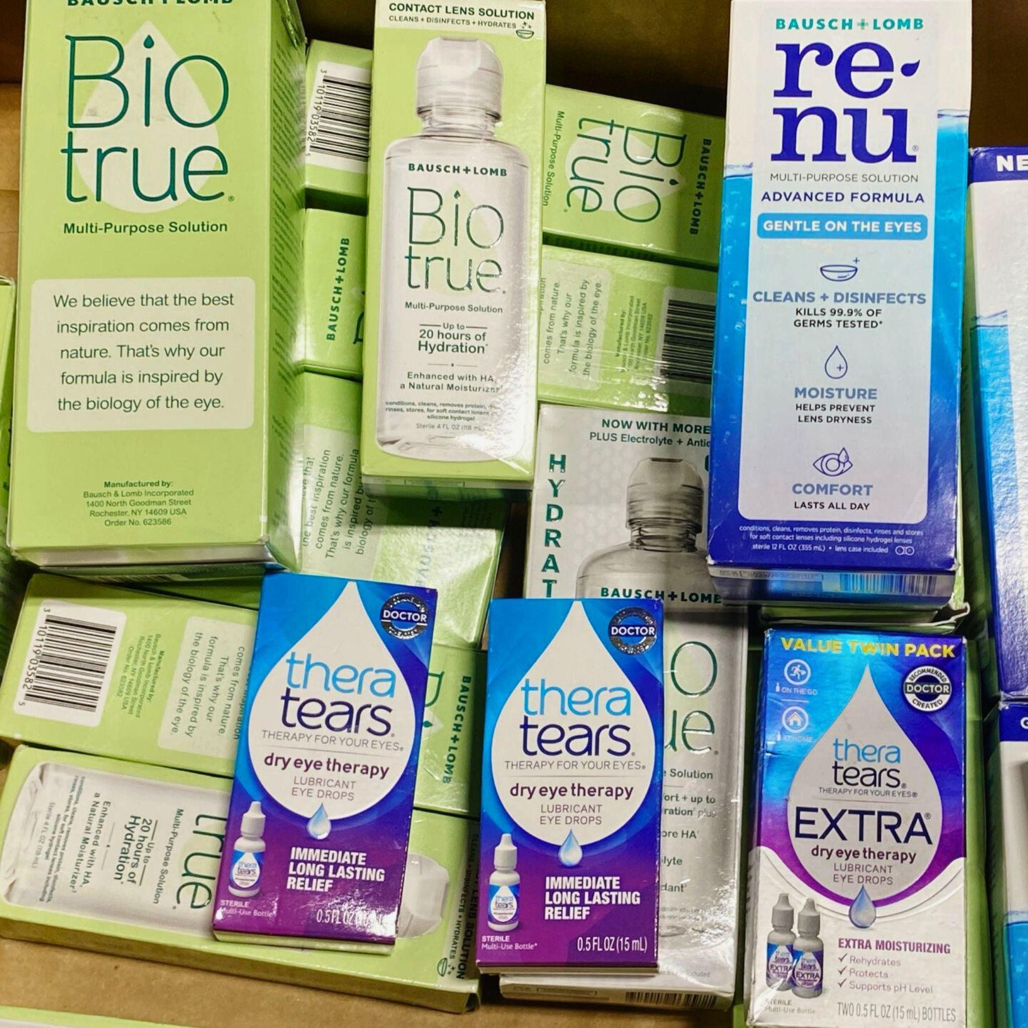 Bio Tru, Renu & TheraEyes Eye Drops Variety Pack (22 Pieces) - Dry Eye Relief, Contact Lens Comfort & Allergy Relief - Perfect for Daily Use, Travel & Office