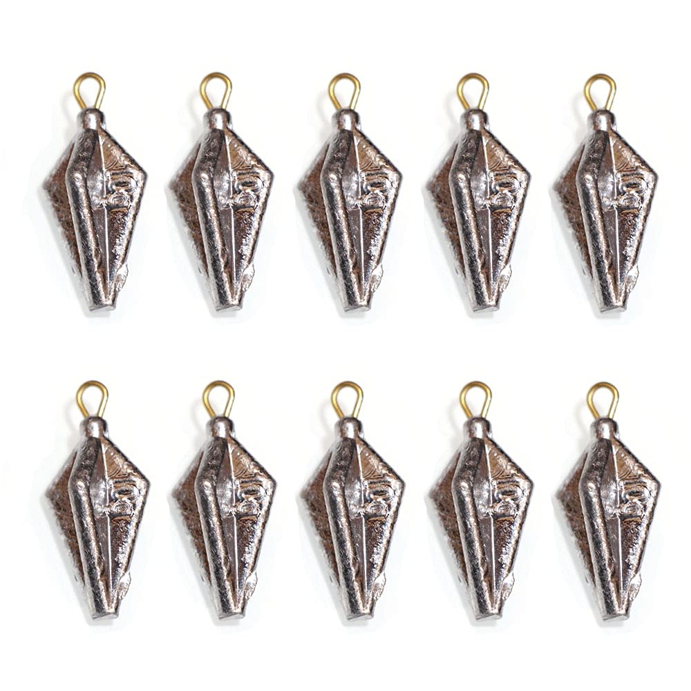 20pcs/Pack Fishing Pyramid Weights Bullet Lead Sinker Weights Kit 10g - Perfect for Freshwater & Saltwater Fishing, Bass, Trout, and Catfish Angling
