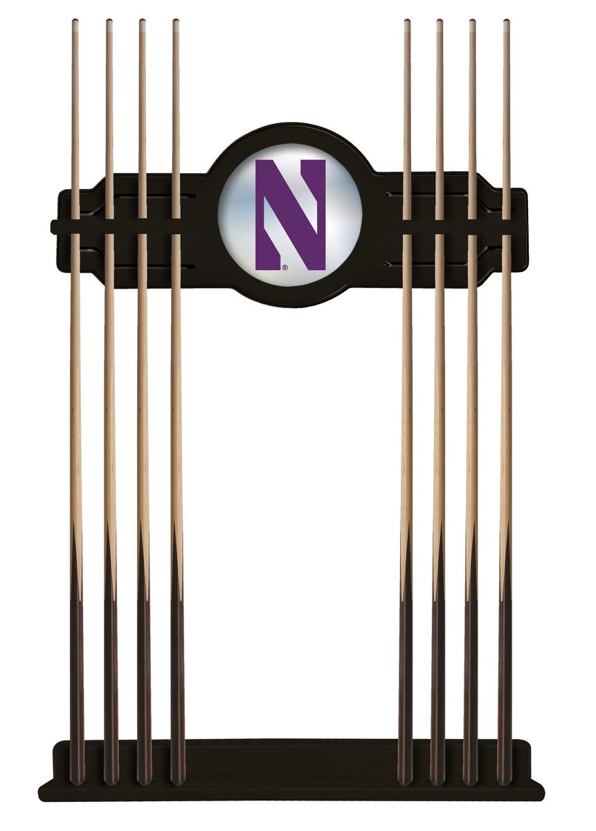 Premium Black Northwestern Cue Rack by Holland Bar Stool - Durable Billiard Accessory for Pool Tables, Game Rooms & Sports Bars