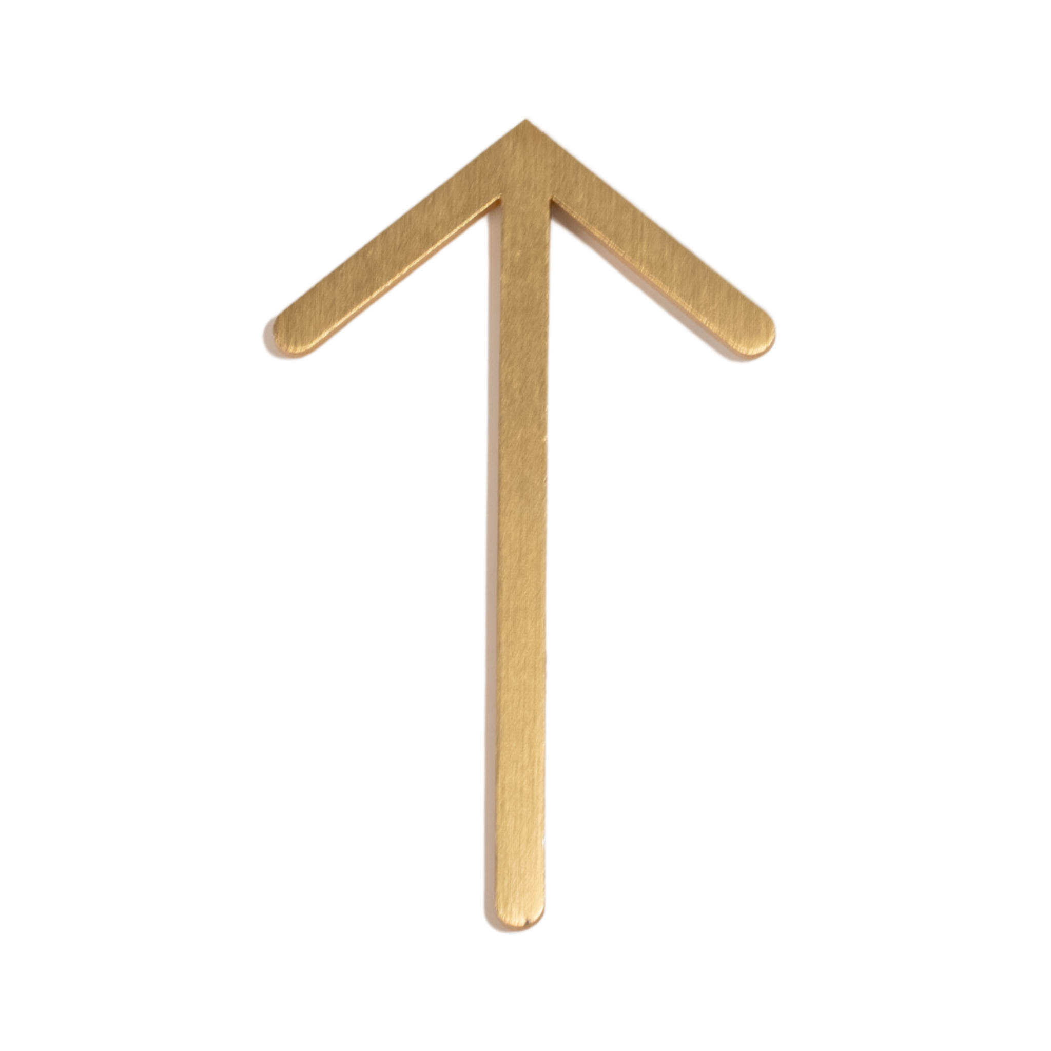 DESIGNSTUFF Brushed Brass Arrow Signage - Elegant Metal Sign for Home, Office & Retail Décor | Perfect for Wayfinding, Wall Art & Gift Giving
