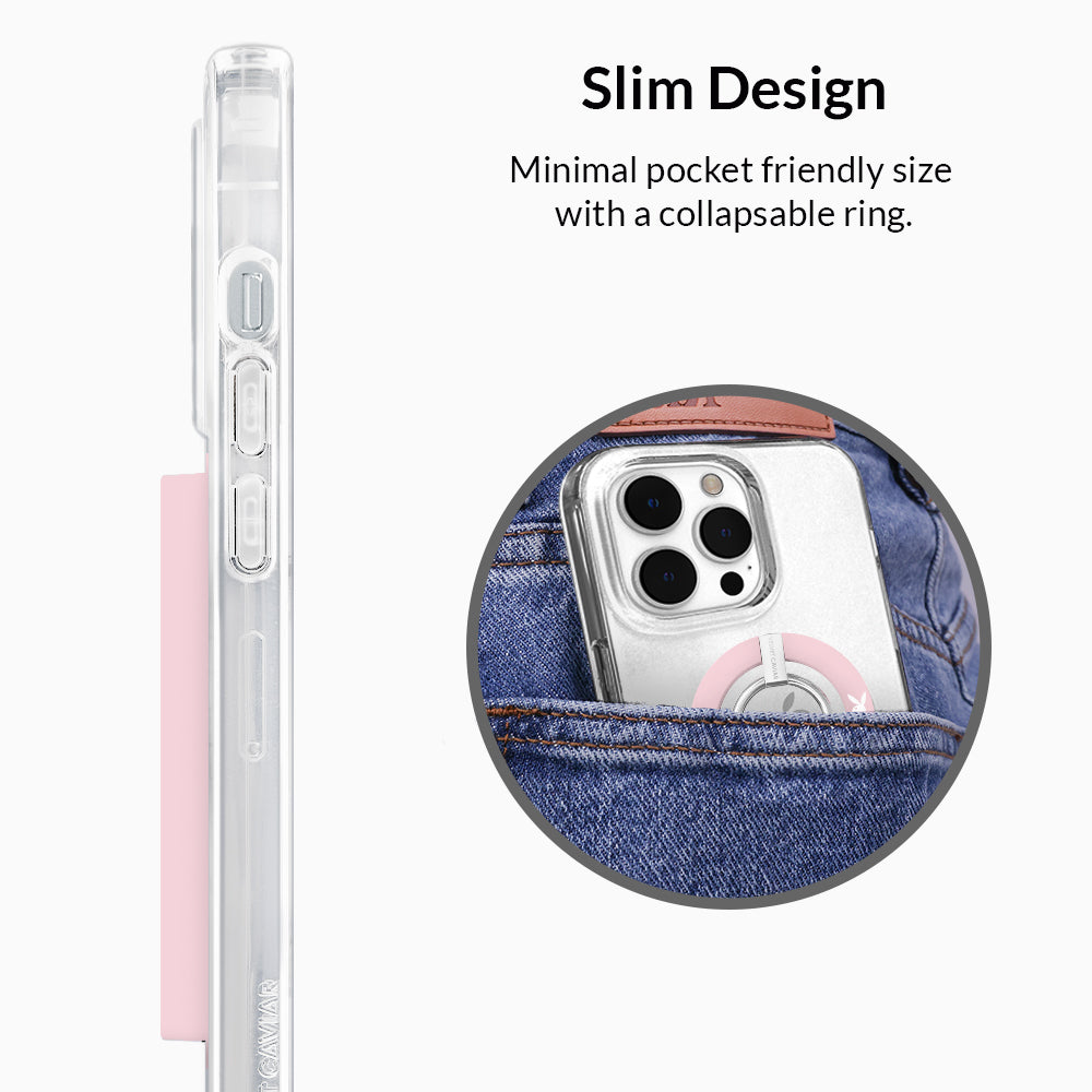 Playboy Pink Bunny MagSafe Grip Ring Holder for iPhone 13/14/15 Pro Max - Cute Phone Stand & Pop Socket for Women, Perfect for Selfies, Gaming, and Hands-Free Viewing