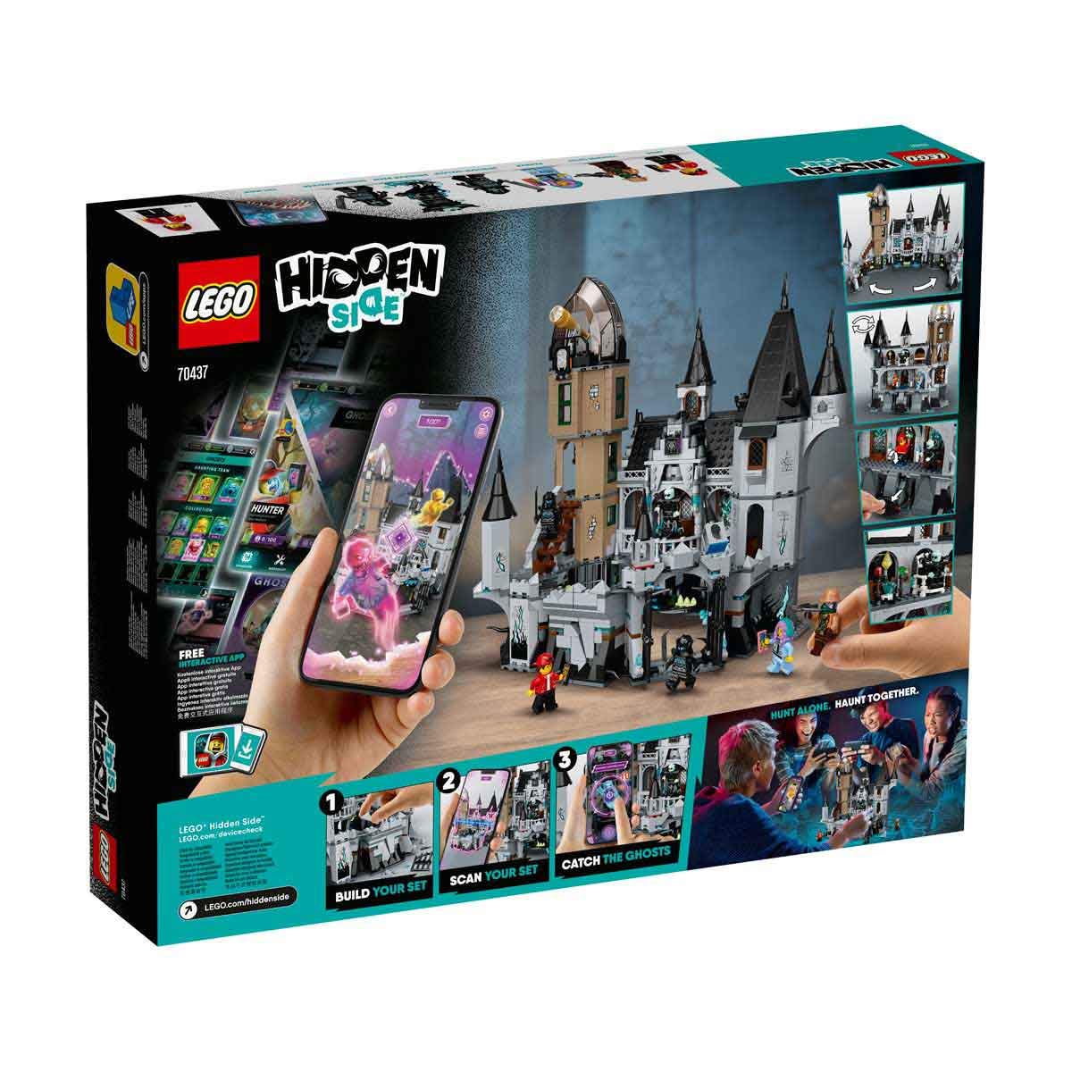 LEGO 70437 Hidden Side Haunted Fortress with AR App - Interactive Multiplayer Augmented Reality Building Set for iPhone & Android - Perfect for Kids' Halloween Games & Family Game Nights