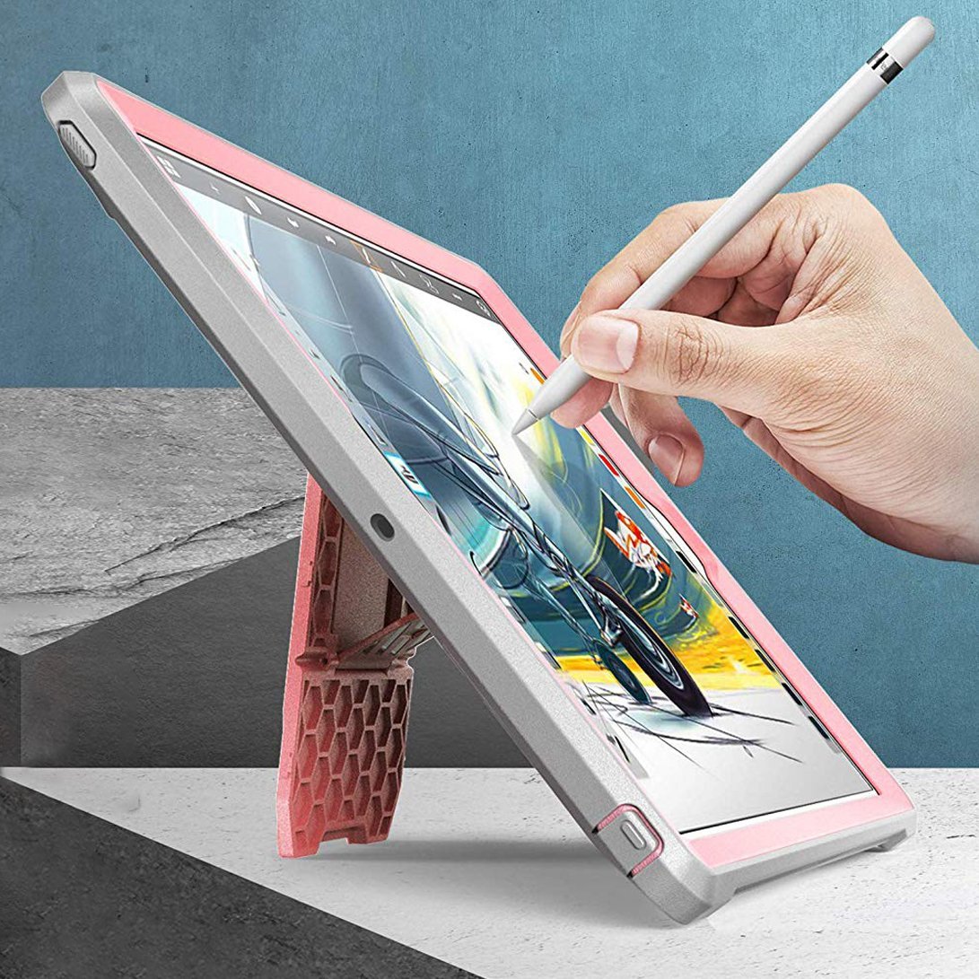 iPad 10.2 Inch Unicorn Beetle PRO Rugged Case - Shockproof Protective Cover with Built-in Screen Protector, Rose Gold - Perfect for Kids, Outdoor Activities & Travel Protection