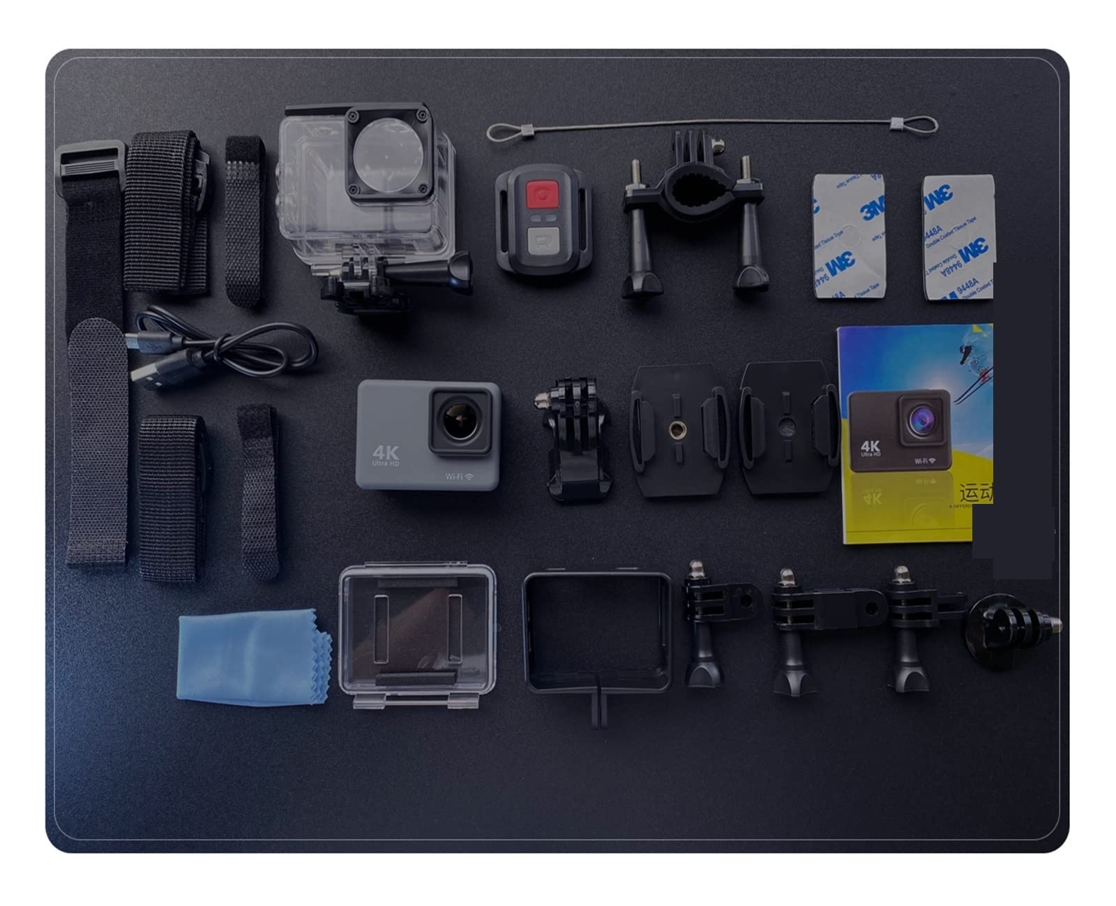 BODORME 4K/60FPS Waterproof Action Camera with Anti-Shake & Remote Control - 128GB Card Included - Ideal for Sports, Underwater Diving, Driving & Adventure Recording