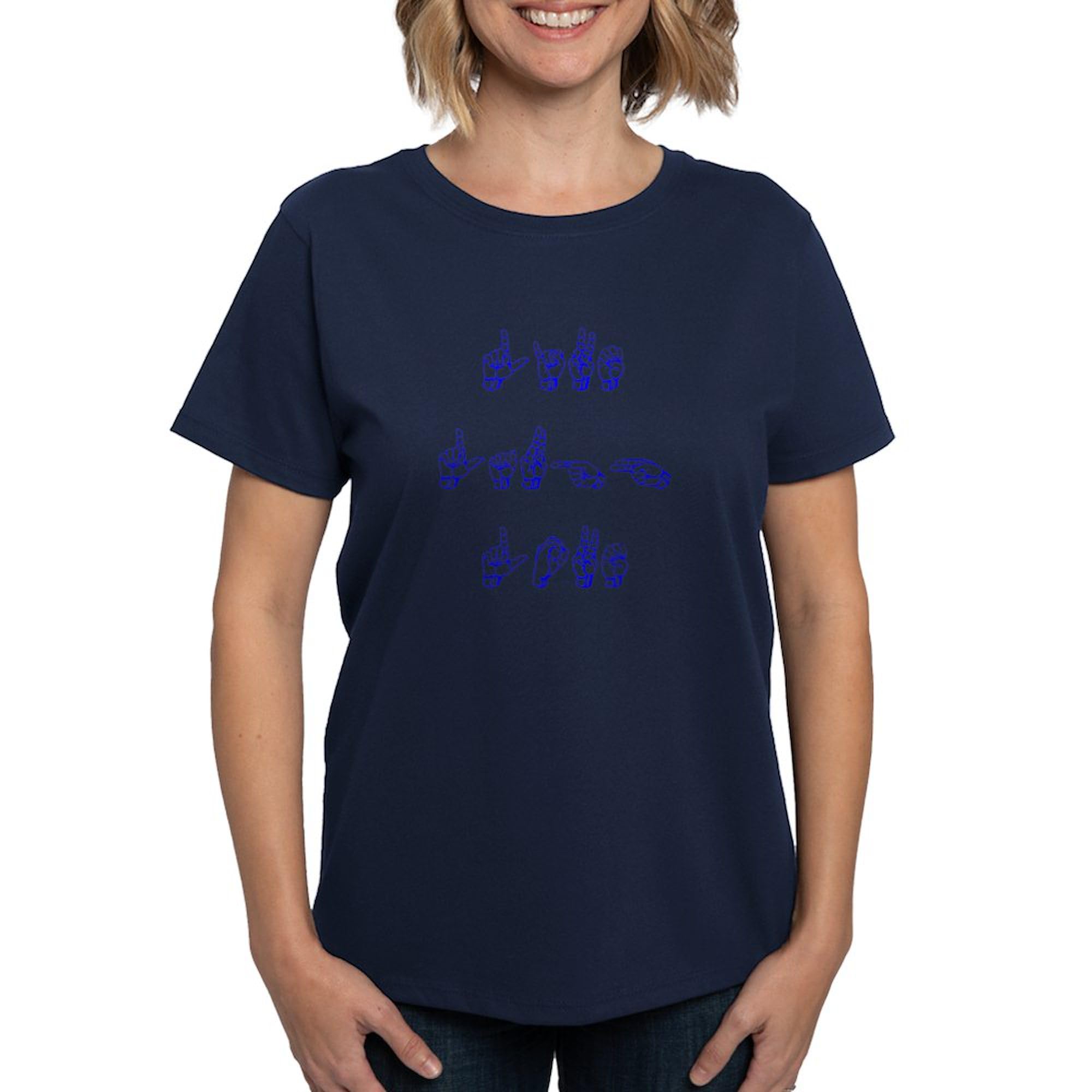 Live Laugh Love Women's Dark Cotton T-Shirt | Comfortable Casual Wear for Everyday & Gifts | CafePress Vertical Design