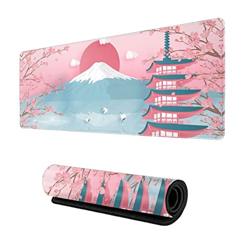 Japanese Mountain With Cherry Blossom