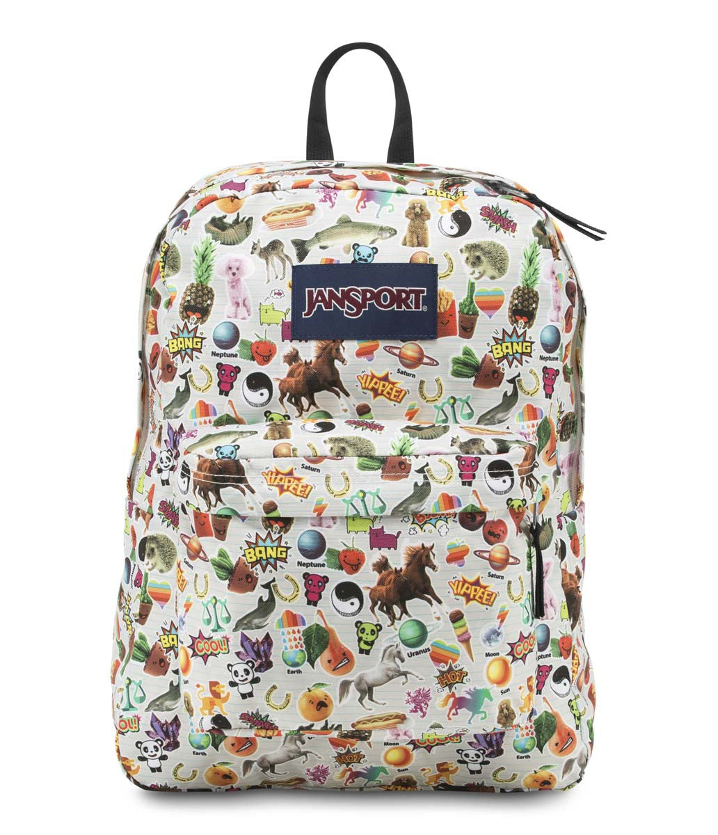 JANSPORT Superbreak Backpack - Lightweight Laptop Backpack for School & Travel - Durable College Bookbag with Multiple Stickers - Perfect for Students, Commuters & Outdoor Adventures