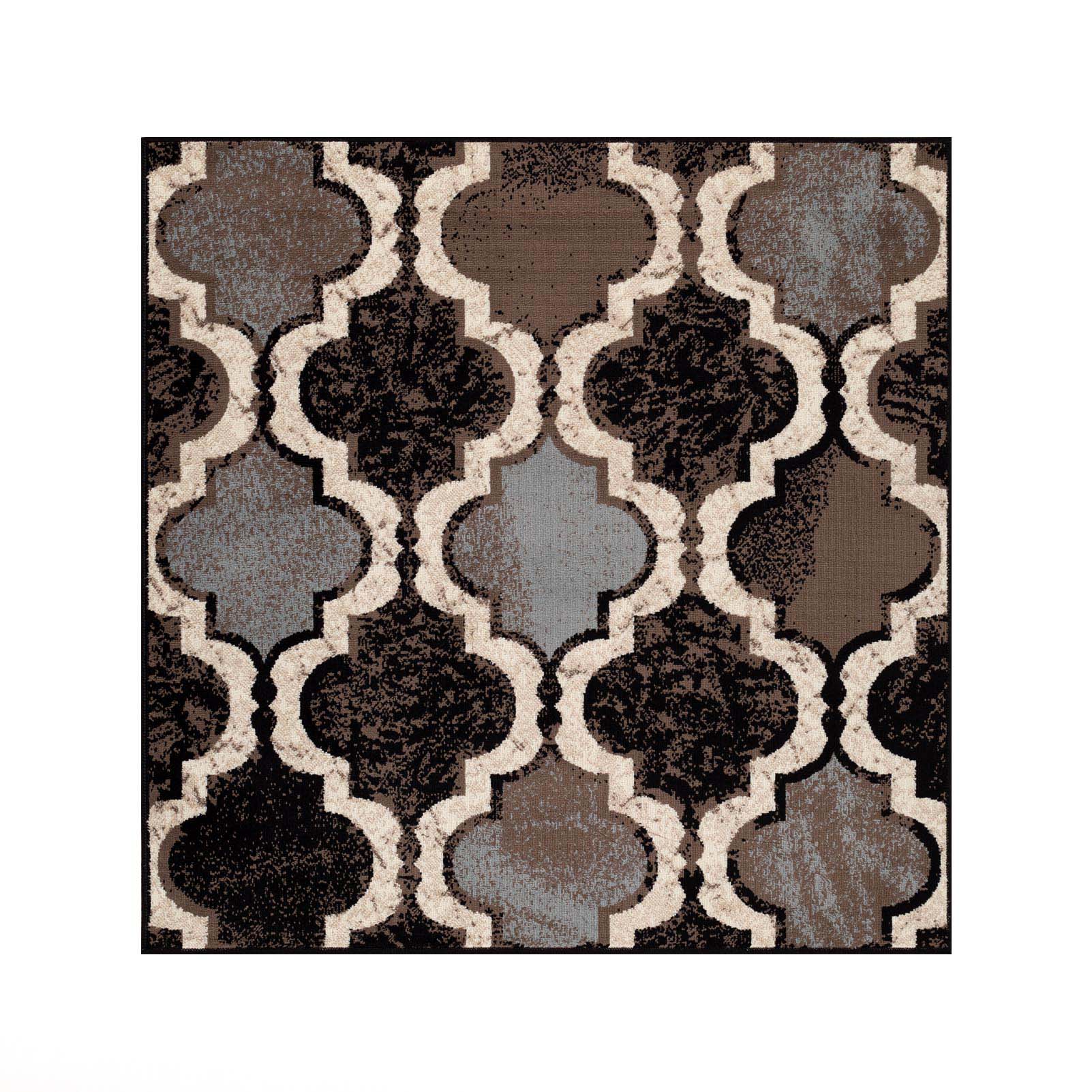 Viking Geometric Trellis Indoor Area Rug & Runner - Non-Slip Boho Chic Carpet for Living Room, Bedroom, Hallway - Perfect for Nordic Home Decor & Cozy Spaces