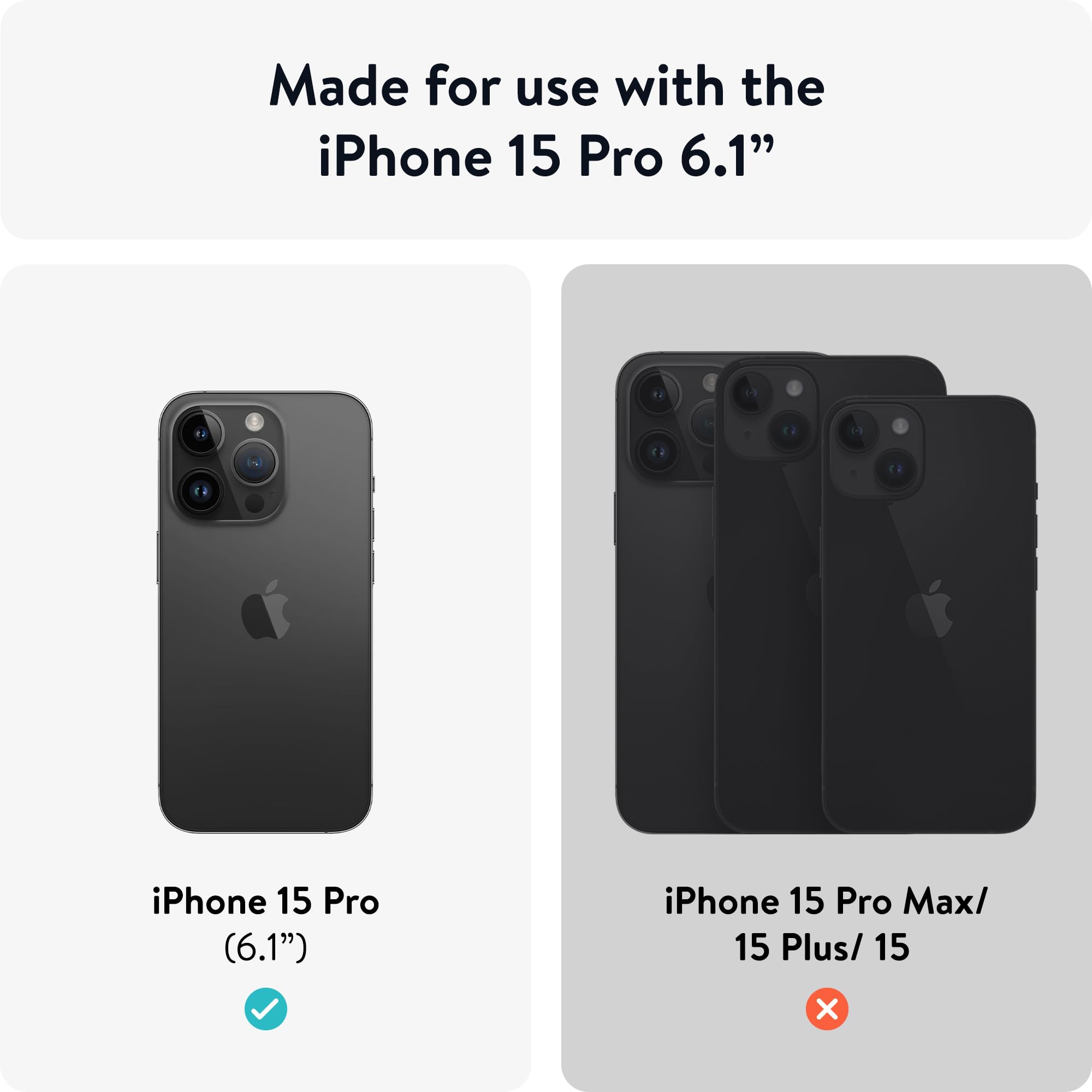 Mous Limitless 5.0 MagSafe Compatible iPhone 15 Pro Case - Premium Black Leather Protective Cover - Shockproof & Durable Phone Case for Everyday Use, Travel & Outdoor Activities