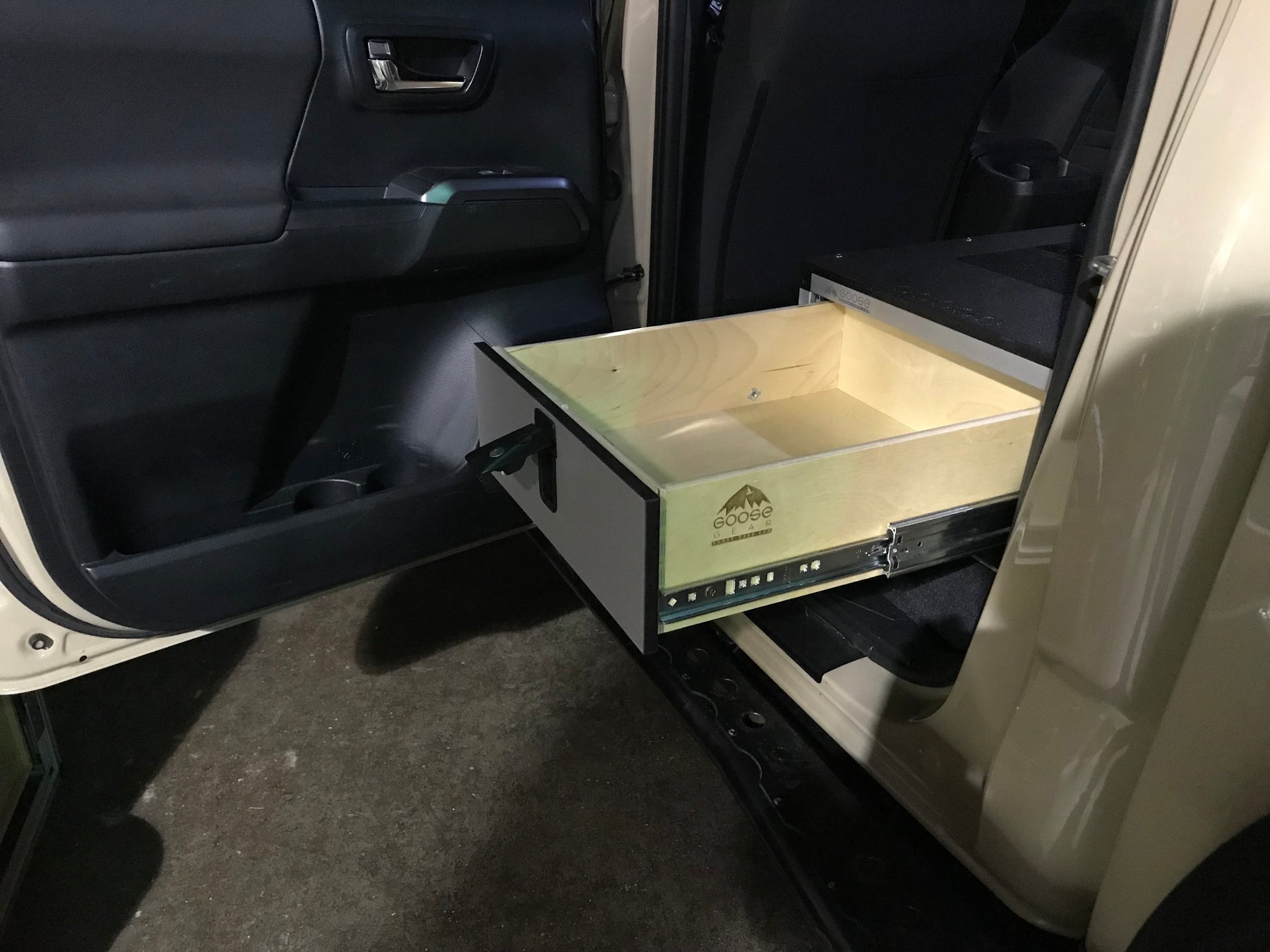 2005-2023 Toyota Tacoma Double Cab 2nd Row Single Drawer Storage Module - 40% Driver Side Organizer for Tools & Gear | Perfect for Off-Road Adventures & Work Trucks