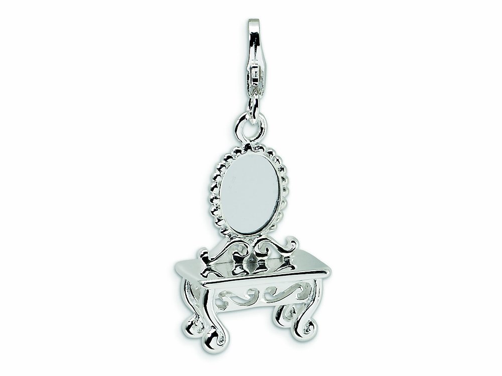 Amore LaVita Sterling Silver 3D Lobster Clasp Charm Bracelet - Elegant Jewelry Gift for Women, Perfect for Parties, Weddings & Everyday Wear