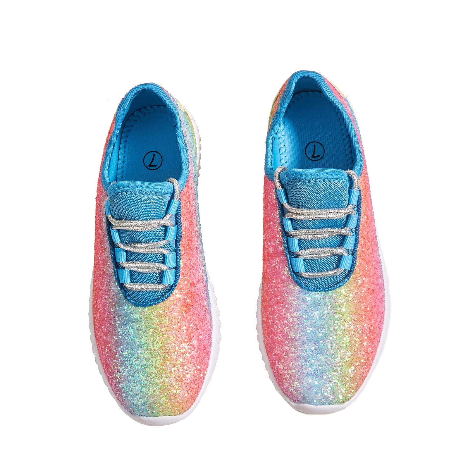 K KIP WOK Women's Fashion Glitter Slip-On Sneakers - Lightweight Running Shoes for Walking, Tennis & Casual Wear | Perfect for Gym, Workout, Travel & Everyday Use