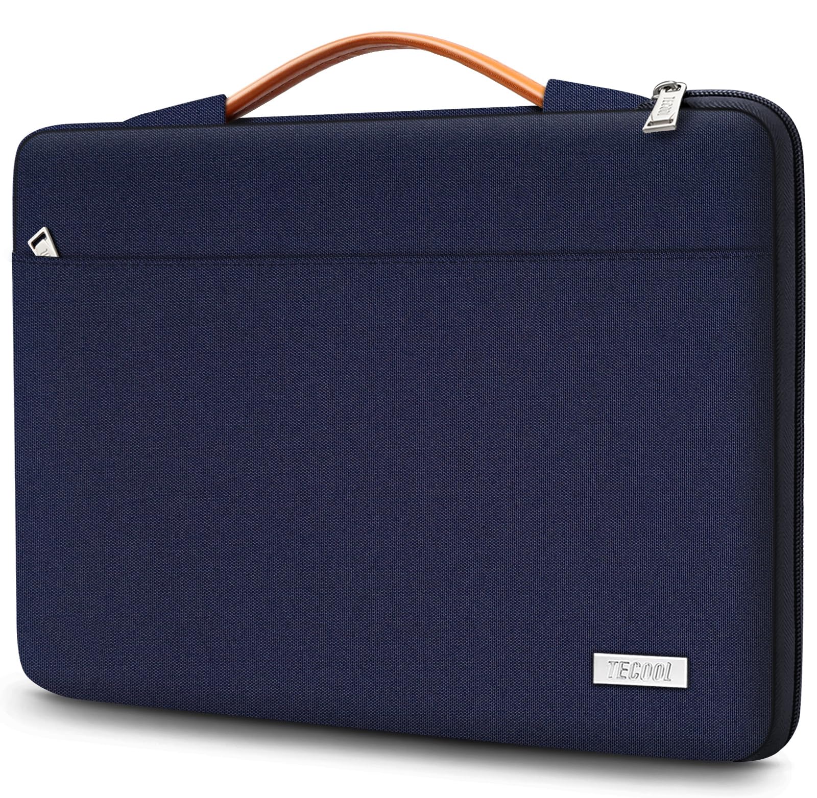 TECOOL 14 Inch Waterproof Laptop Sleeve Case for MacBook Air 15 M3/M2, Lenovo ThinkPad/IdeaPad, HP, Dell, Acer Notebooks (2023-2024 Models) - Protective Computer Bag for Work, School & Travel - Dark Blue
