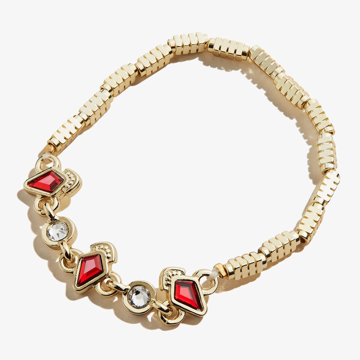 Elegant Crystal & Ruby Stretch Bracelet for Women - Adjustable Beaded Jewelry for Parties, Weddings & Everyday Wear